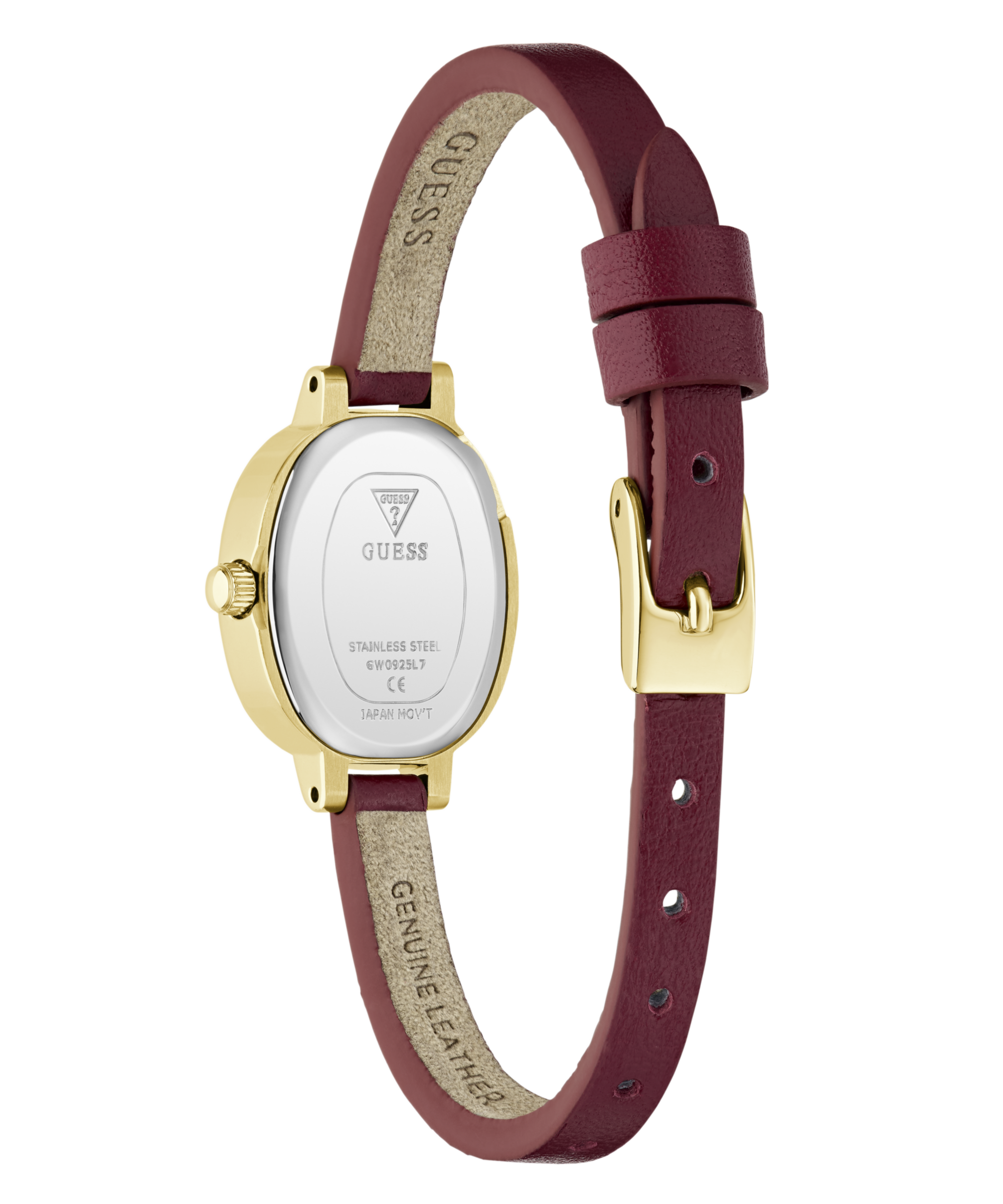 Guess Quarzuhr »PENELOPE« Armbanduhr, Damenuhr, Lederarmband, analog