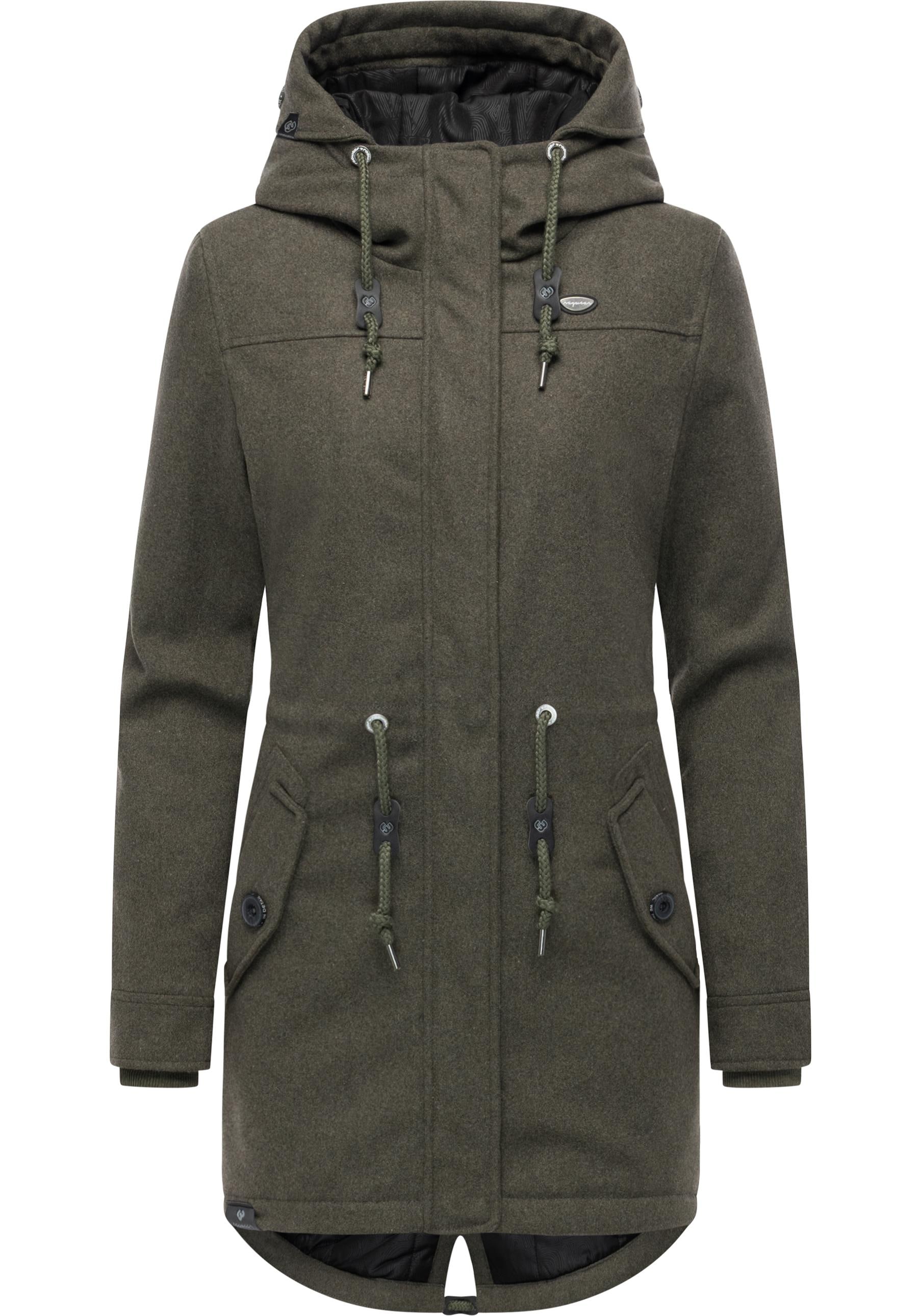 Ragwear Wintermantel "Ellba Coat A YOUMODO" Warmer Damen Winterparka mit großer Kapuze