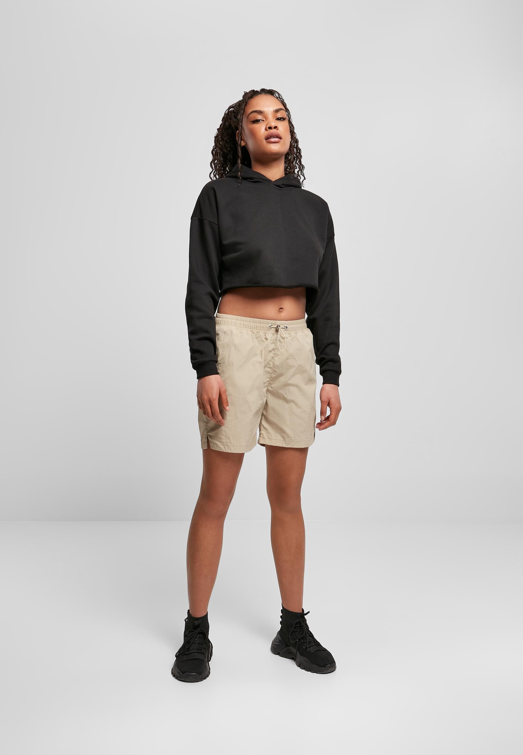 URBAN CLASSICS Rundhalspullover »Urban Classics Damen Ladies Oversized Cropped Hoody«, (1 tlg.)