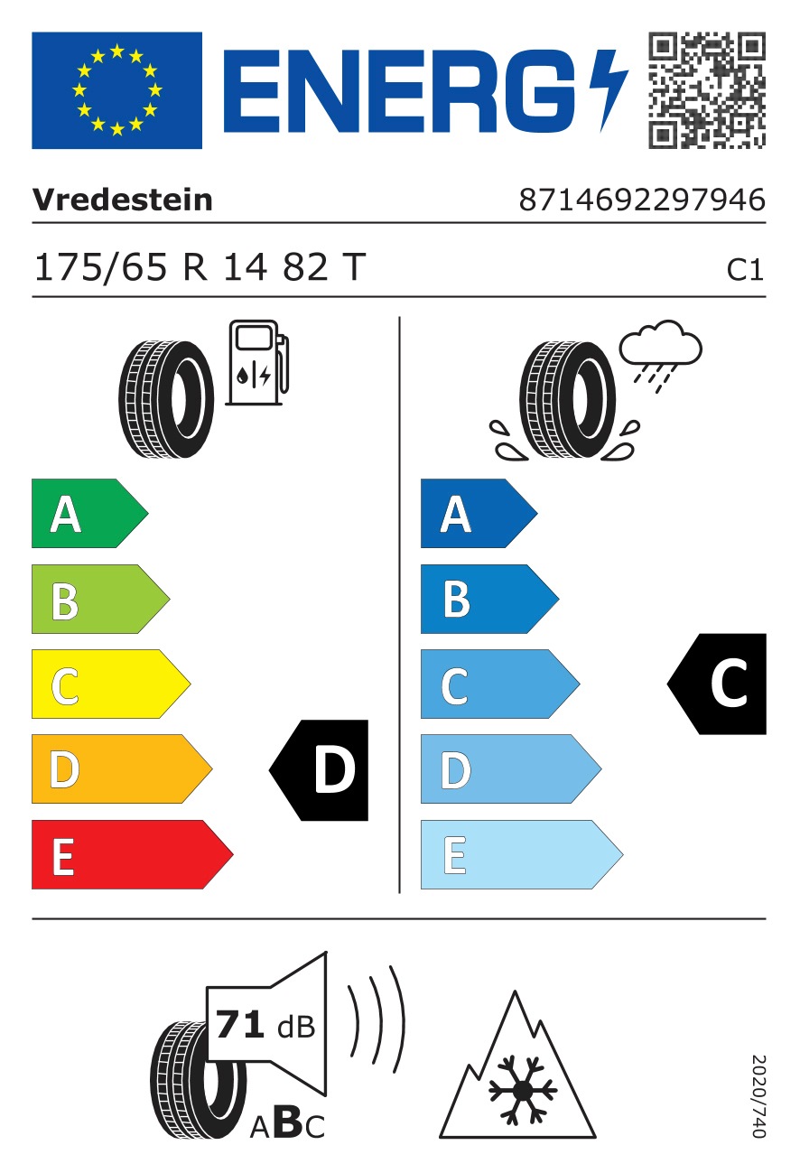 175/65 (1 82T St.), Vredestein Winterreifen »Snowtrac BAUR R14 | 5«,