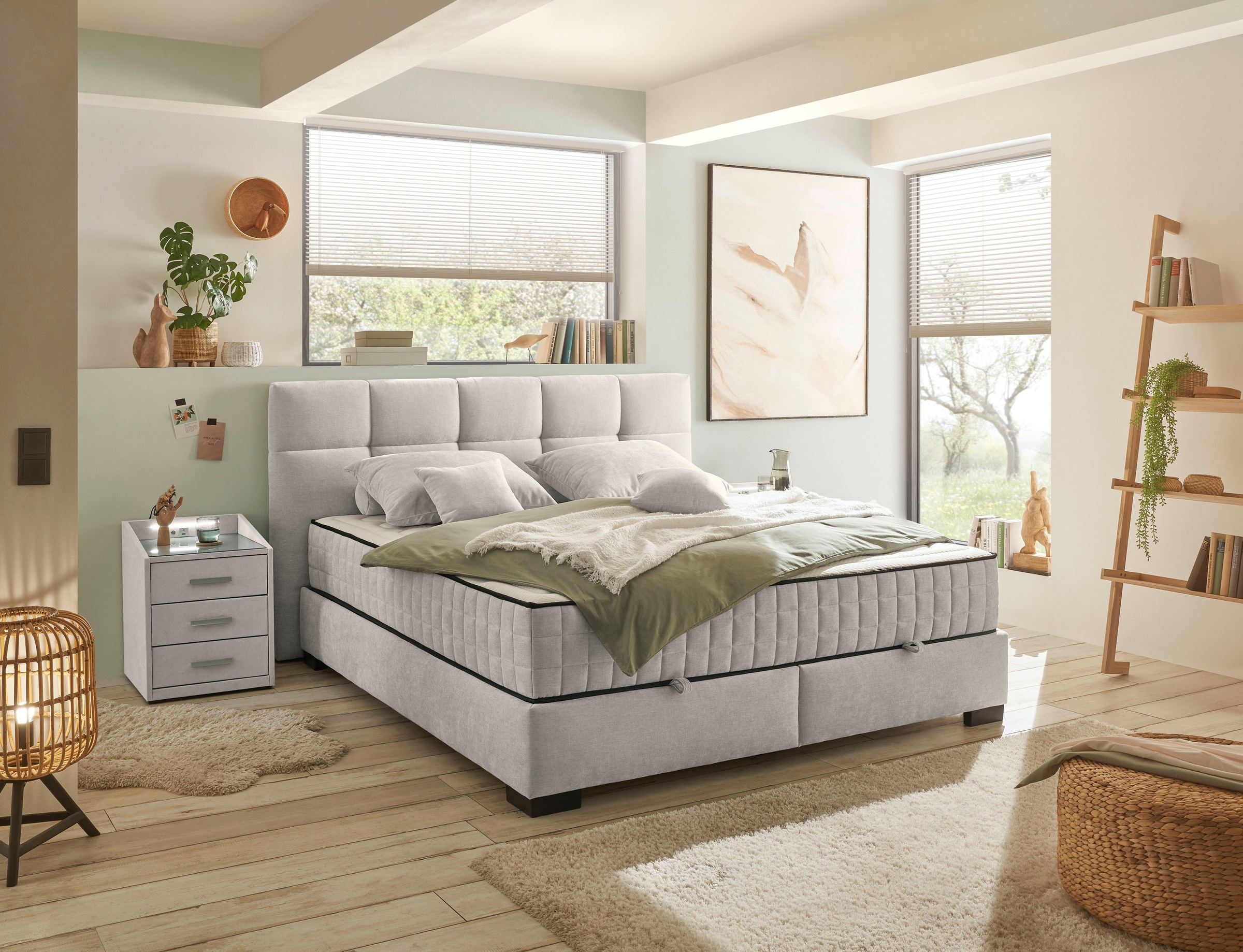 ED EXCITING DESIGN Boxbett »Nagol«, mit Bettkasten, mit Wendematratze, erhältlich in verschiedenen Breiten