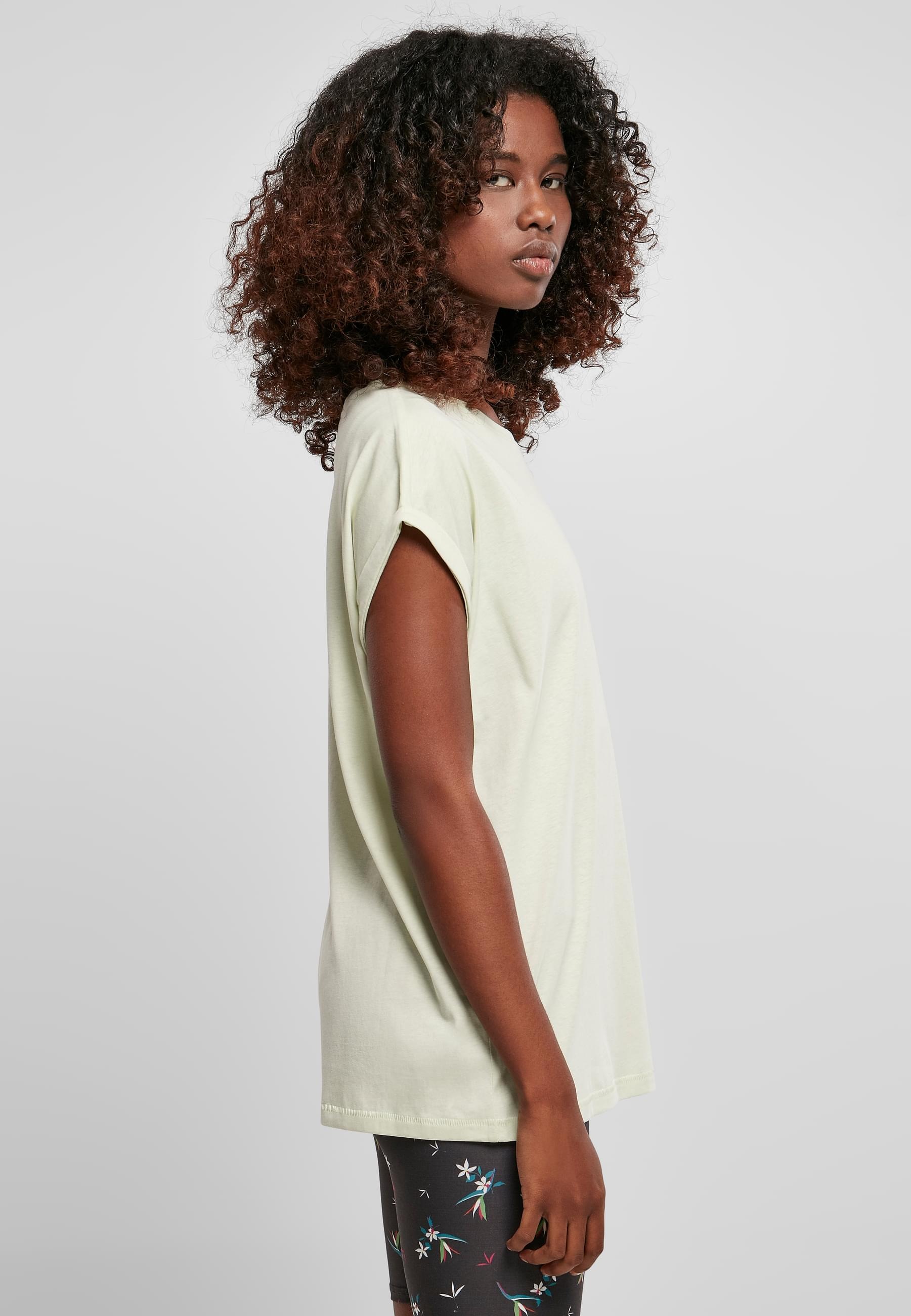 URBAN CLASSICS Kurzarmshirt »Urban Classics Damen Ladies Extended Shoulder Tee«, (1 tlg.)