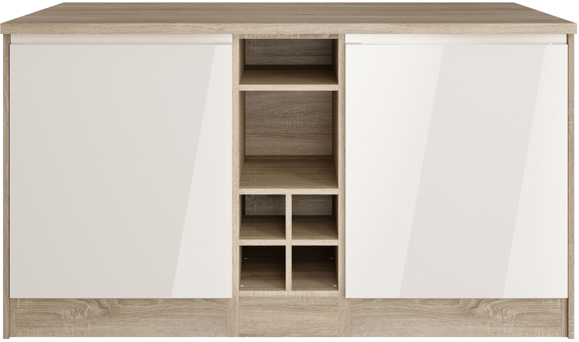 KOCHSTATION Kücheninsel "KS-Virginia" Breite 153 cm, MDF-Fronten, Flaschenr günstig online kaufen