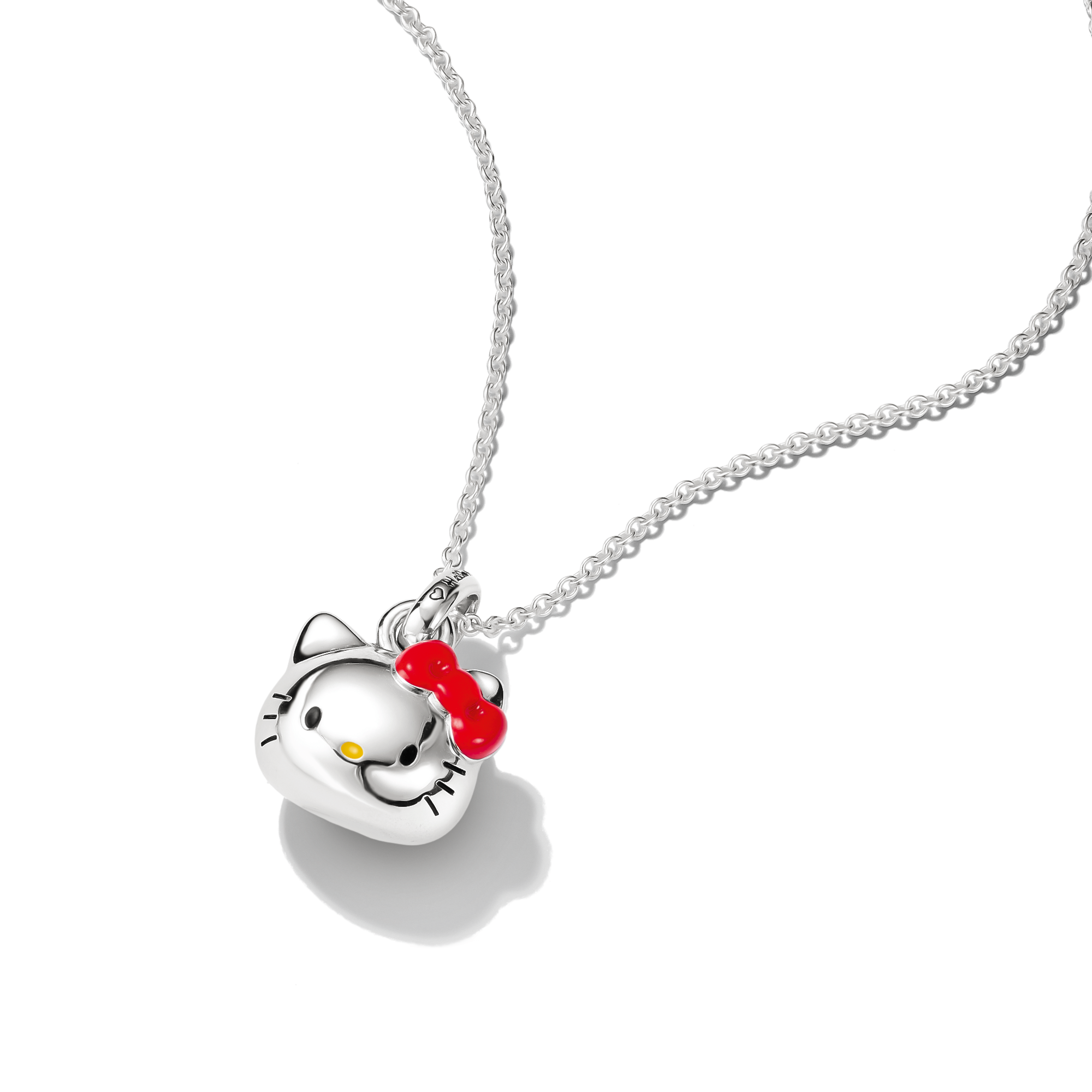 THOMAS SABO Kette mit Anhänger »THOMAS SABO ♡ Hello Kitty Kette mit roter Schleife« Emaille