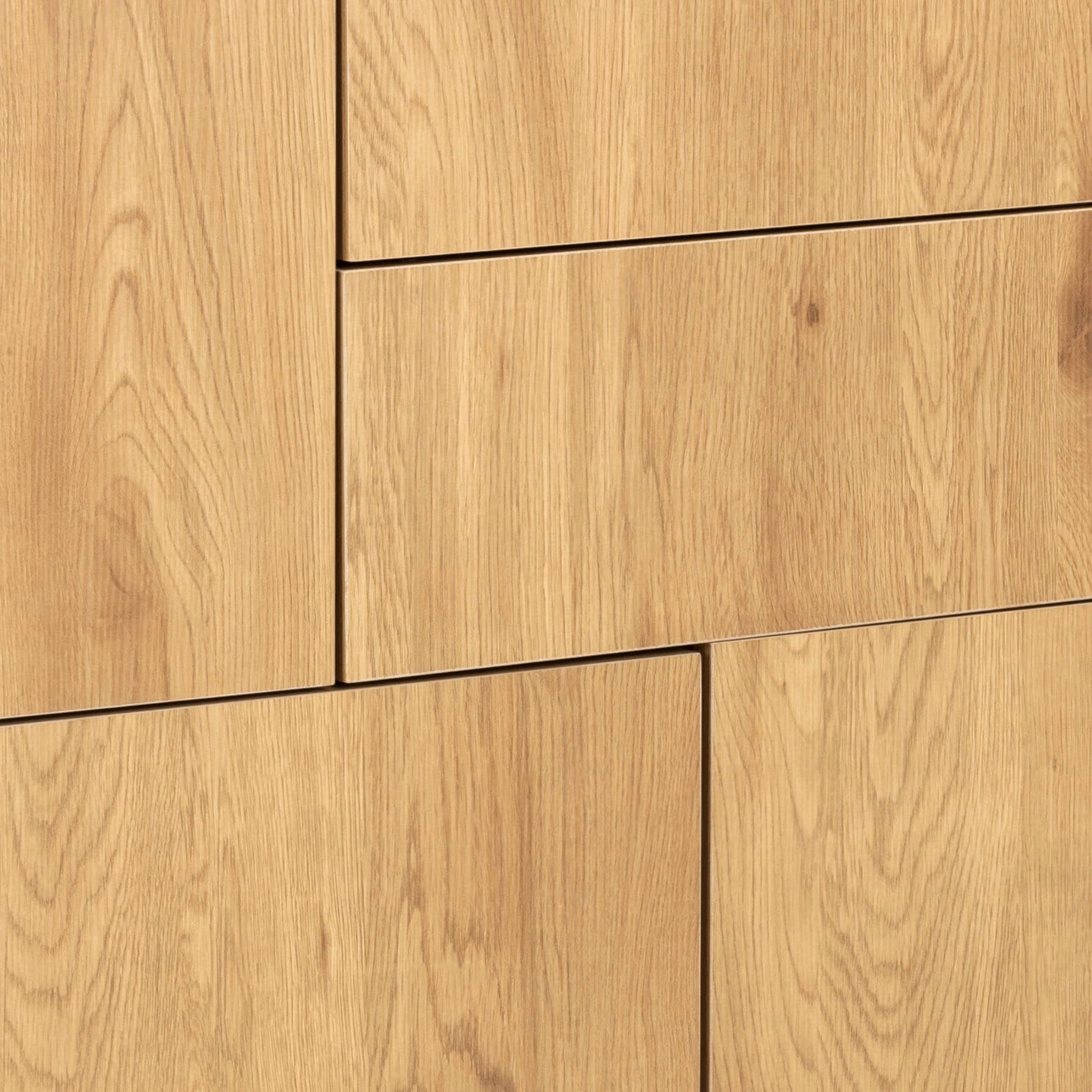 ACTONA GROUP Sideboard, (1), mit Wildeiche-Nachbildung, 3 Türen und 2 Schubladen, Breite 80 cm