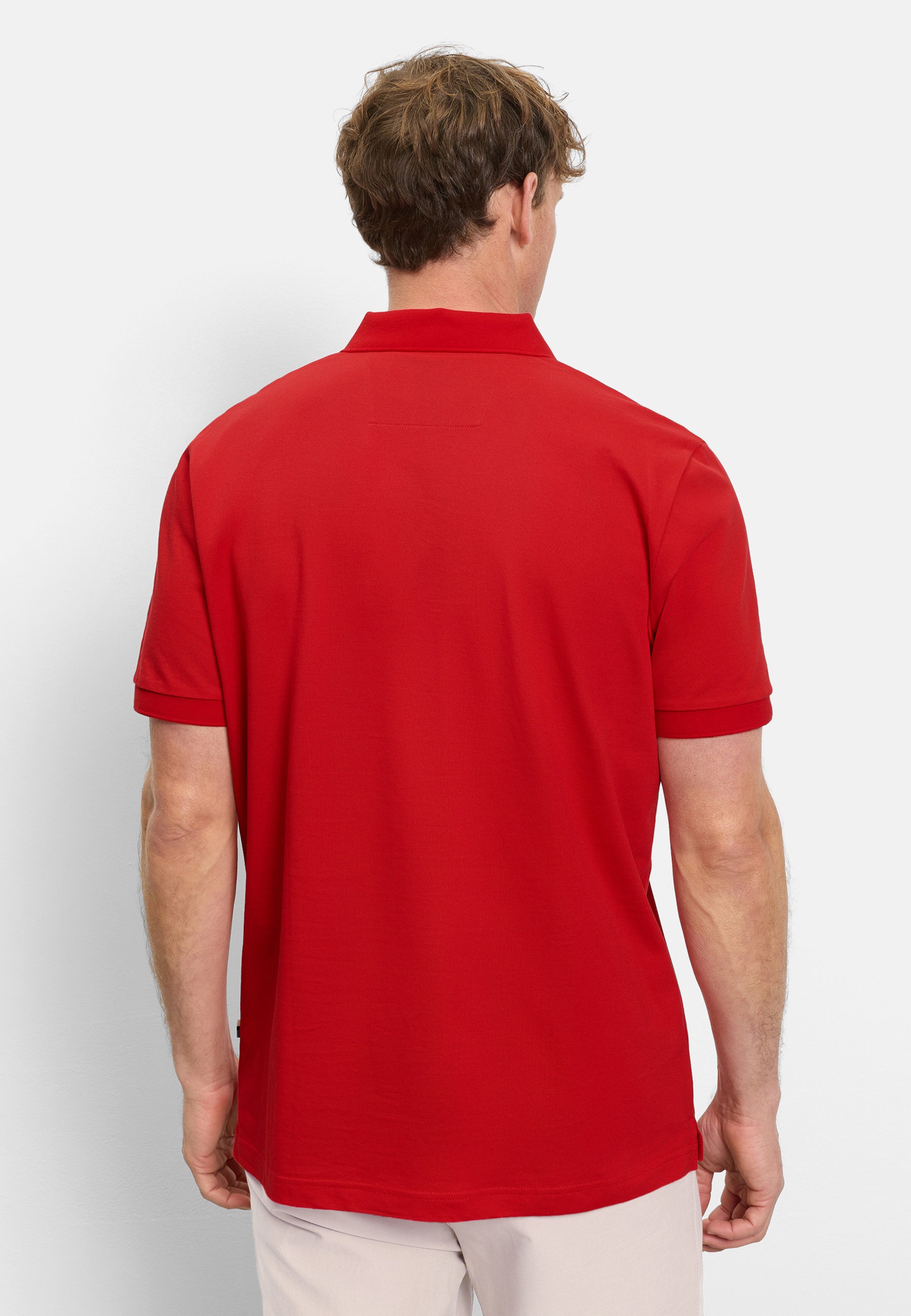 OLYMP Casual Wirk Poloshirt Rot M 6