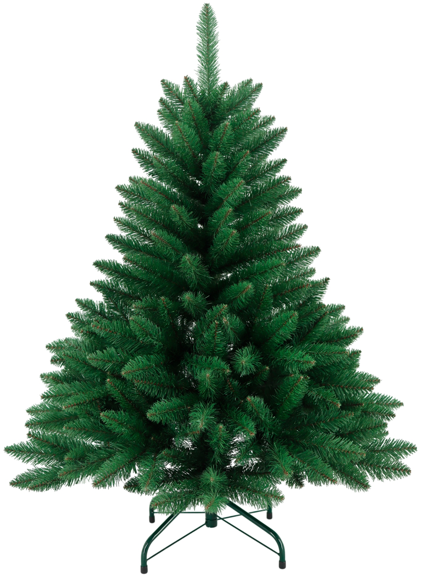 OTTO home Künstlicher Weihnachtsbaum »grün oder mit dezenter Schneedekoration an den Tannenspitzen« Nordmanntanne Weihnachtsdeko in 3 Größen, mit Metallständer