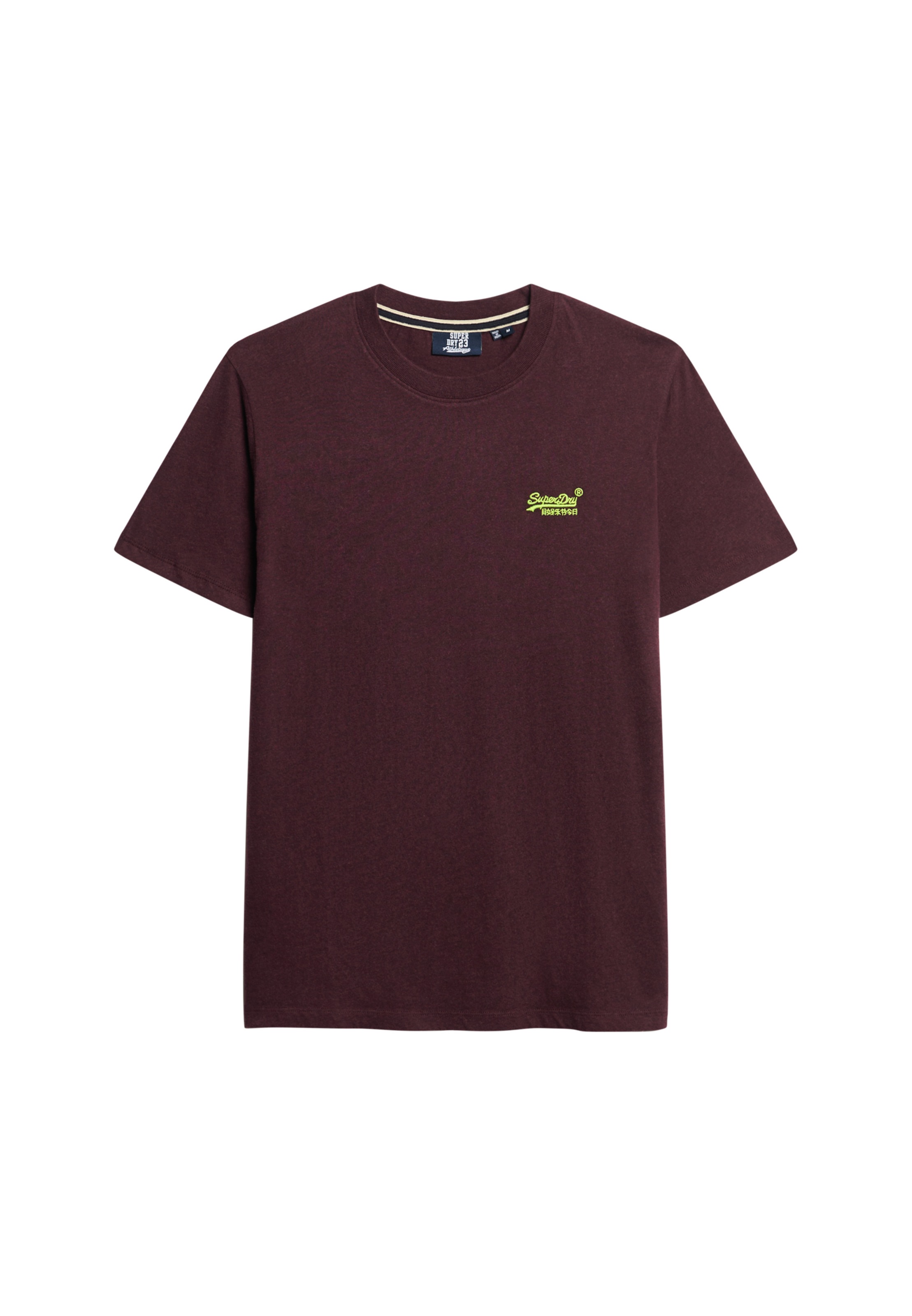 Superdry Rundhalsshirt »ESSENTIAL LOGO EMB TEE« aus Baumwolle und Single Jersey, Slim Fit, Kurzarm, hüftlang