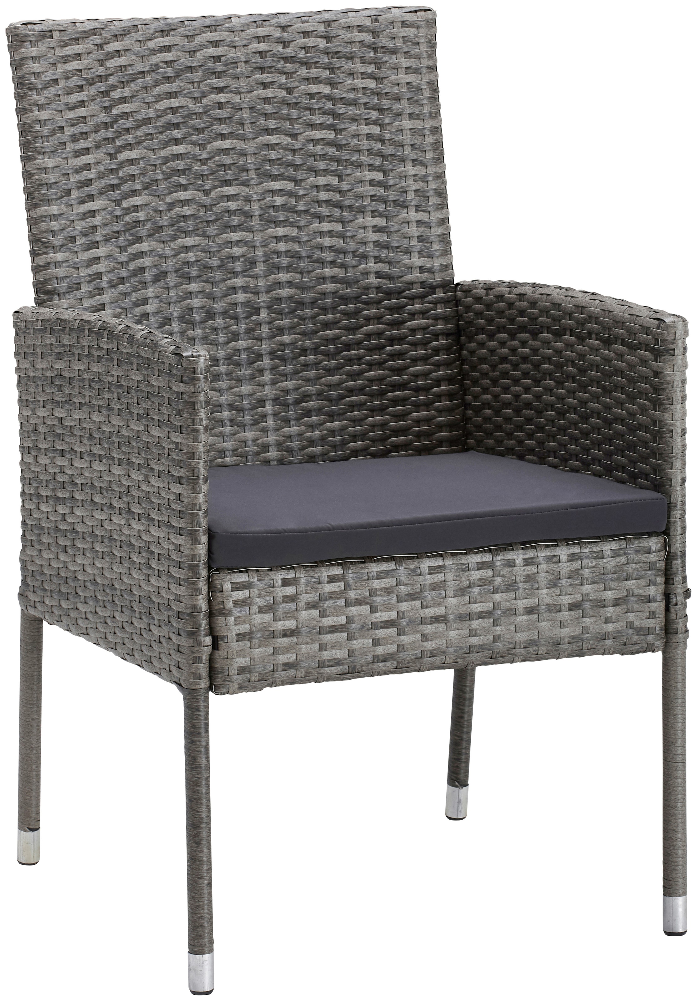 MERXX Garten-Essgruppe »Costa Rica«, (13 tlg., 6x Sessel, 1x Tisch 140x80 cm, inkl. Sitzkissen), Polyrattan, Tischplatte aus Sicherheitsglas, Unser Dauertiefpreis