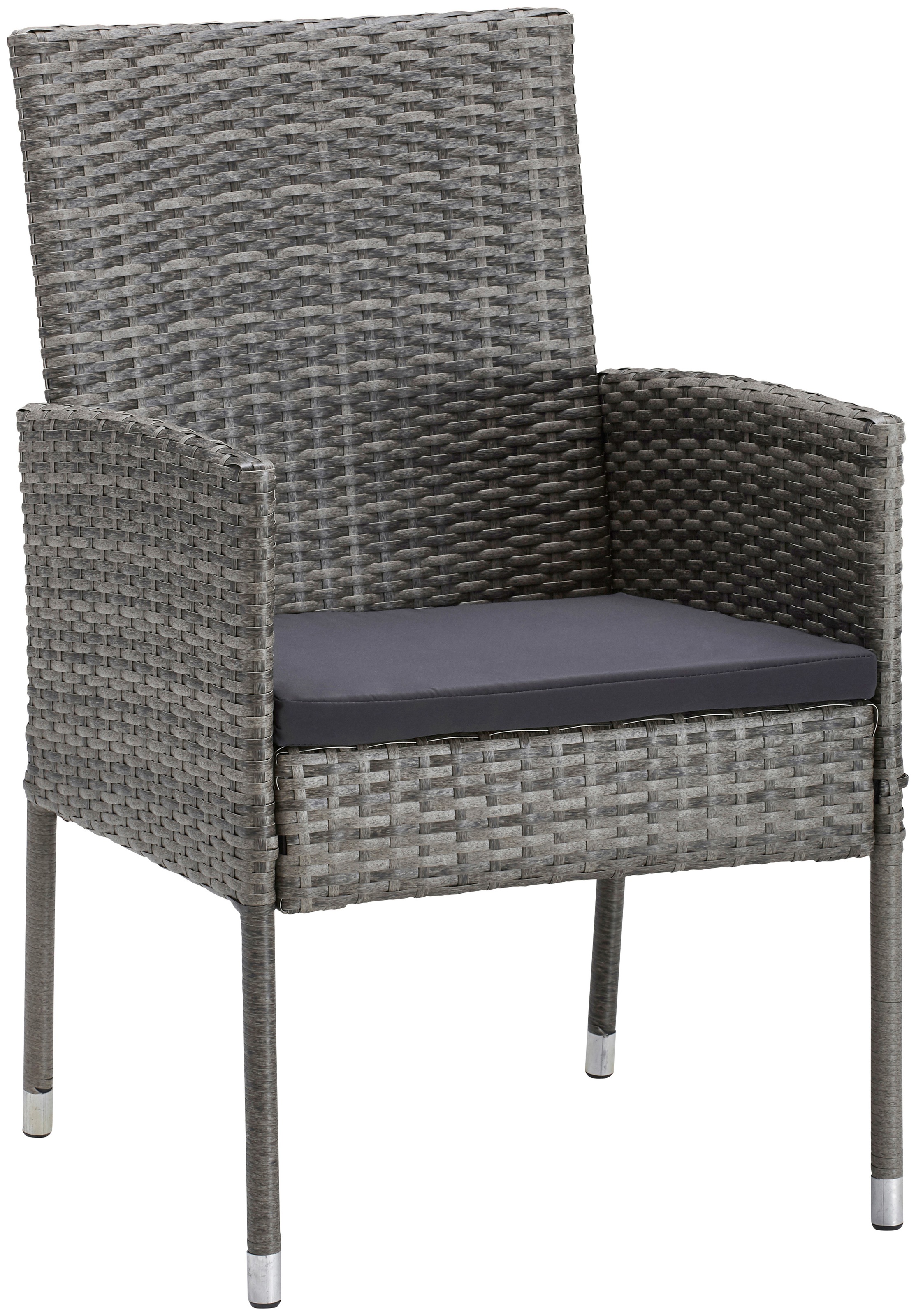 Garten-Essgruppe MERXX "Costa Rica, TOPSELLER", grau, Obermaterial: 100% Polyester. Füllung: 100% Polyurethan, Sitzmöbel-Sets, Polyrattan, Tischplatte aus Sicherheitsglas, Unser Dauertiefpreis 2
