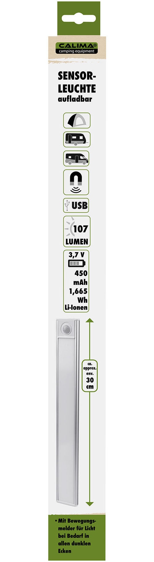 CALIMA Lichtleiste »Sensorleuchte aufladbar 30cm«