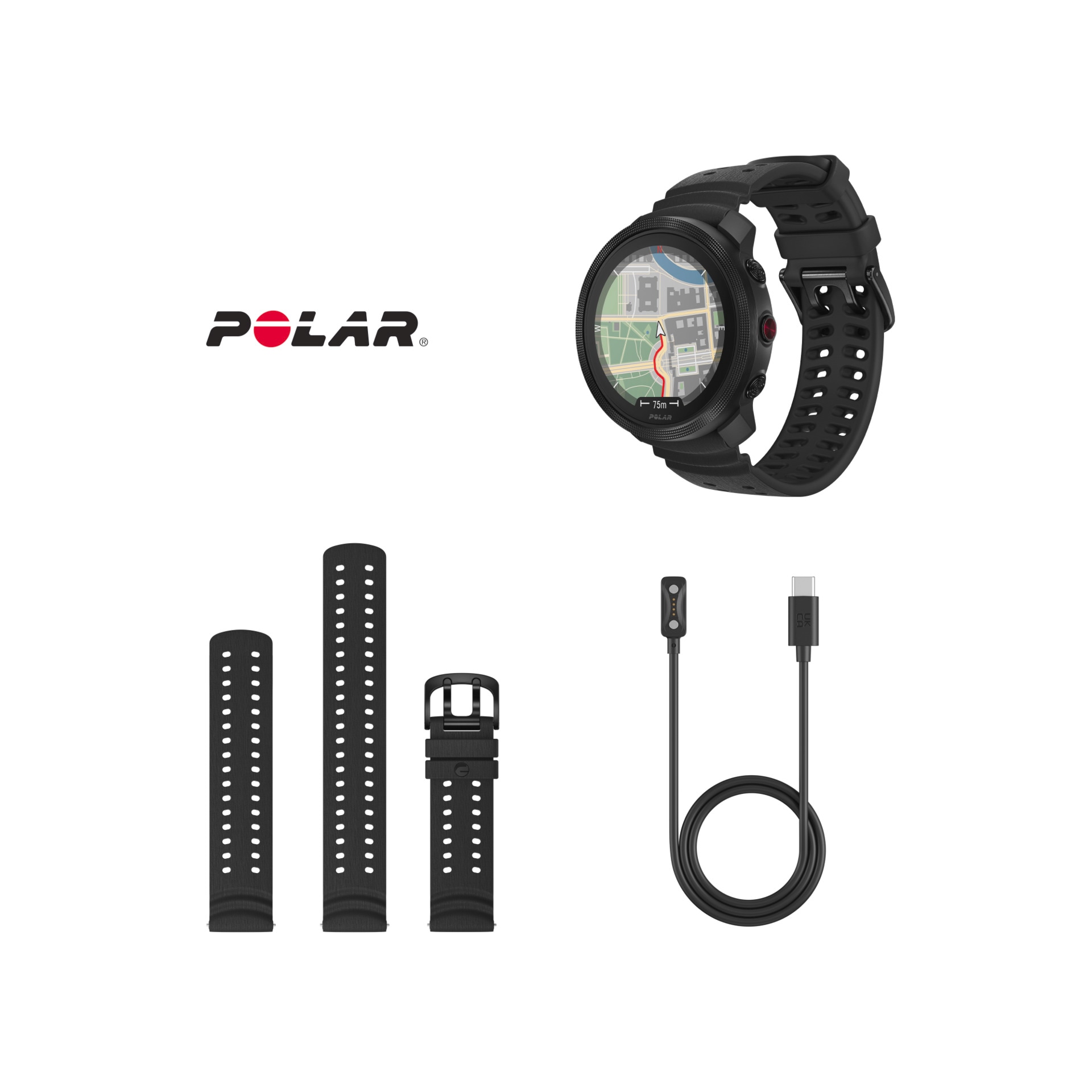 Polar Smartwatch »VANTAGE M3 S-L«, (3,3 cm / 1,28 Zoll), Proprietär, 32 GB,)