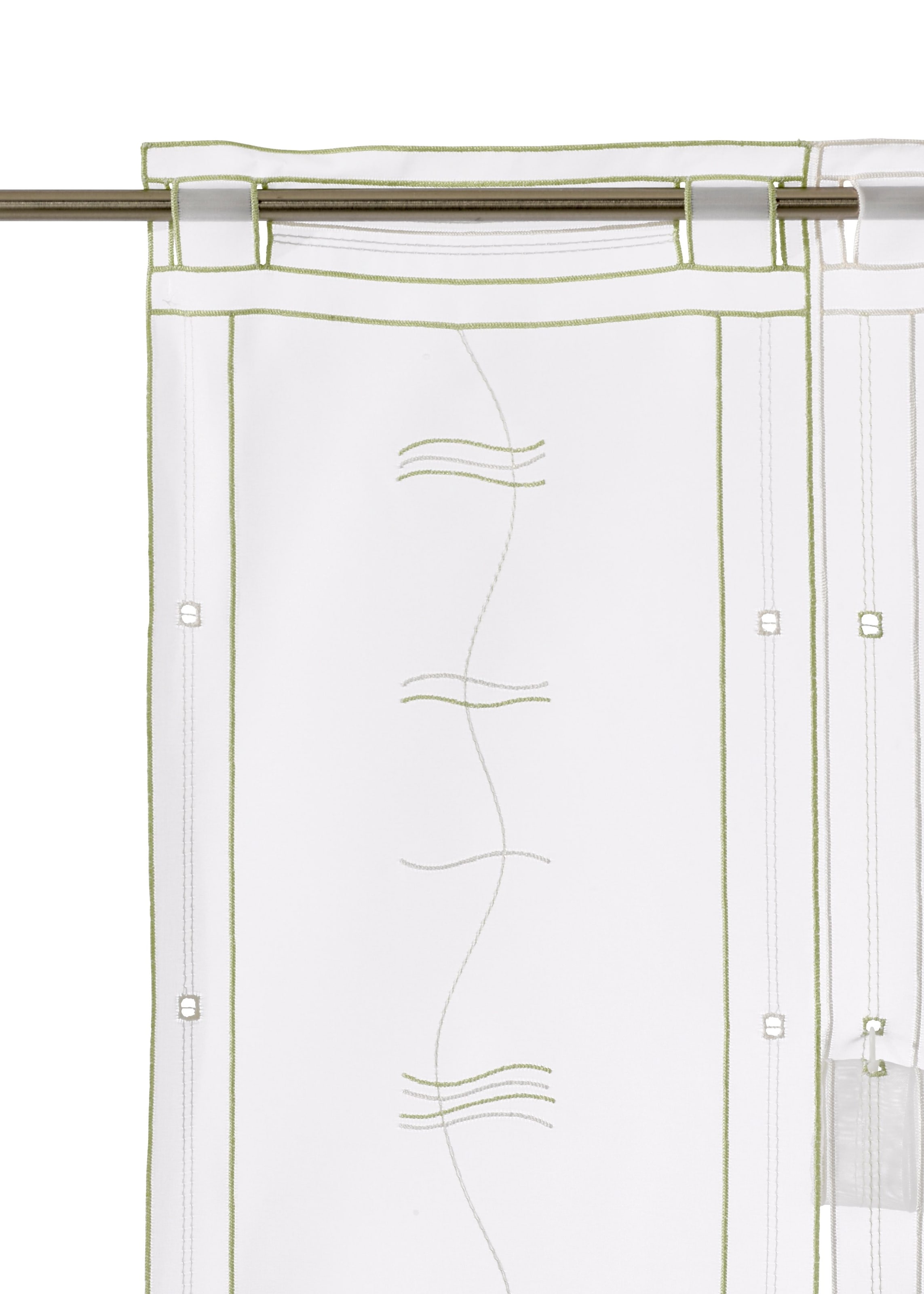 Weckbrodt Scheibengardine »Selina«, (1 St.), Hochraff, Gardine, Voile, echte Stickerei, transparent, Store