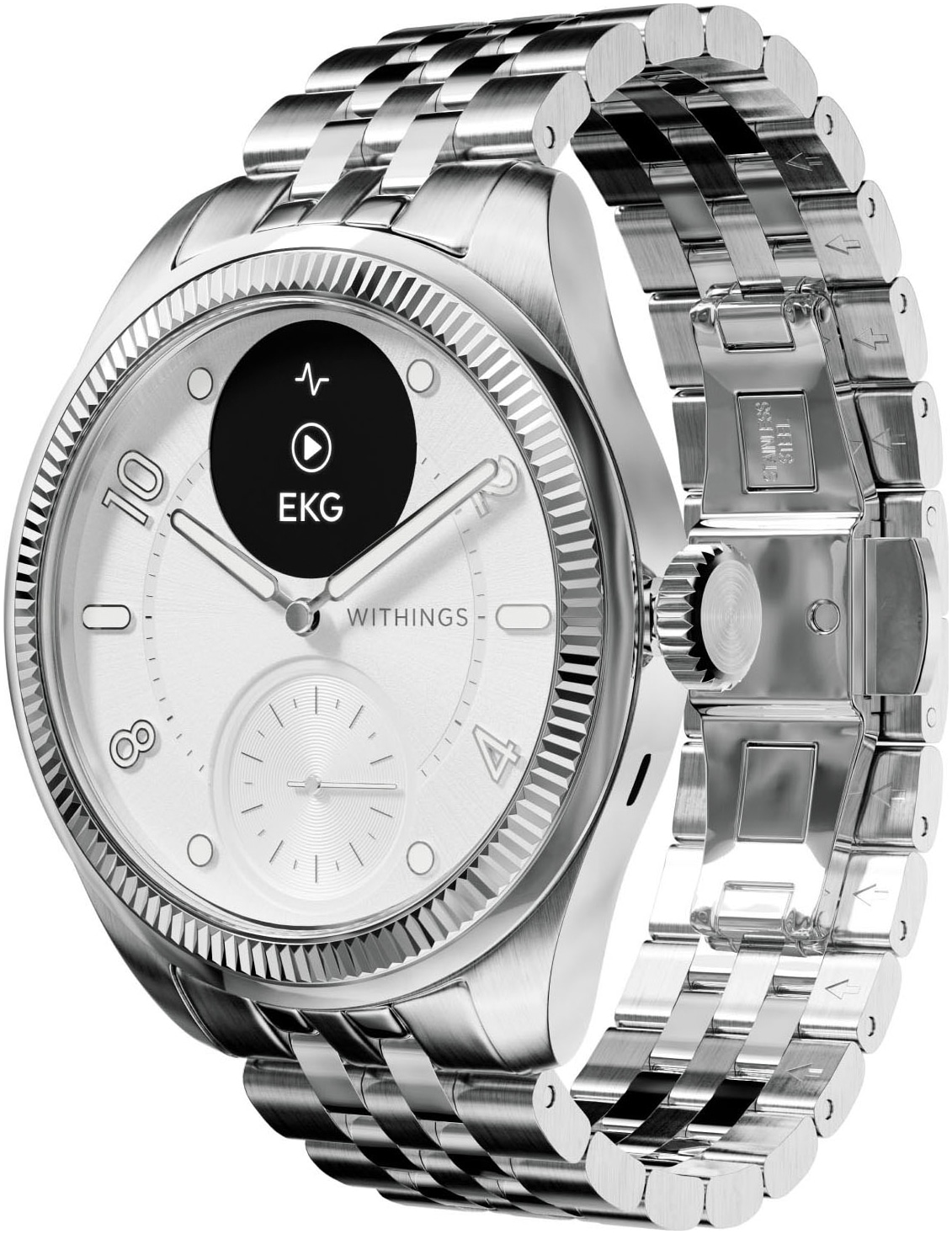 Withings Smartwatch "ScanWatch Nova Brilliant Edition 39mm, Edelstahl, Akku: 35 Tage"(16/ 0,63 ″)