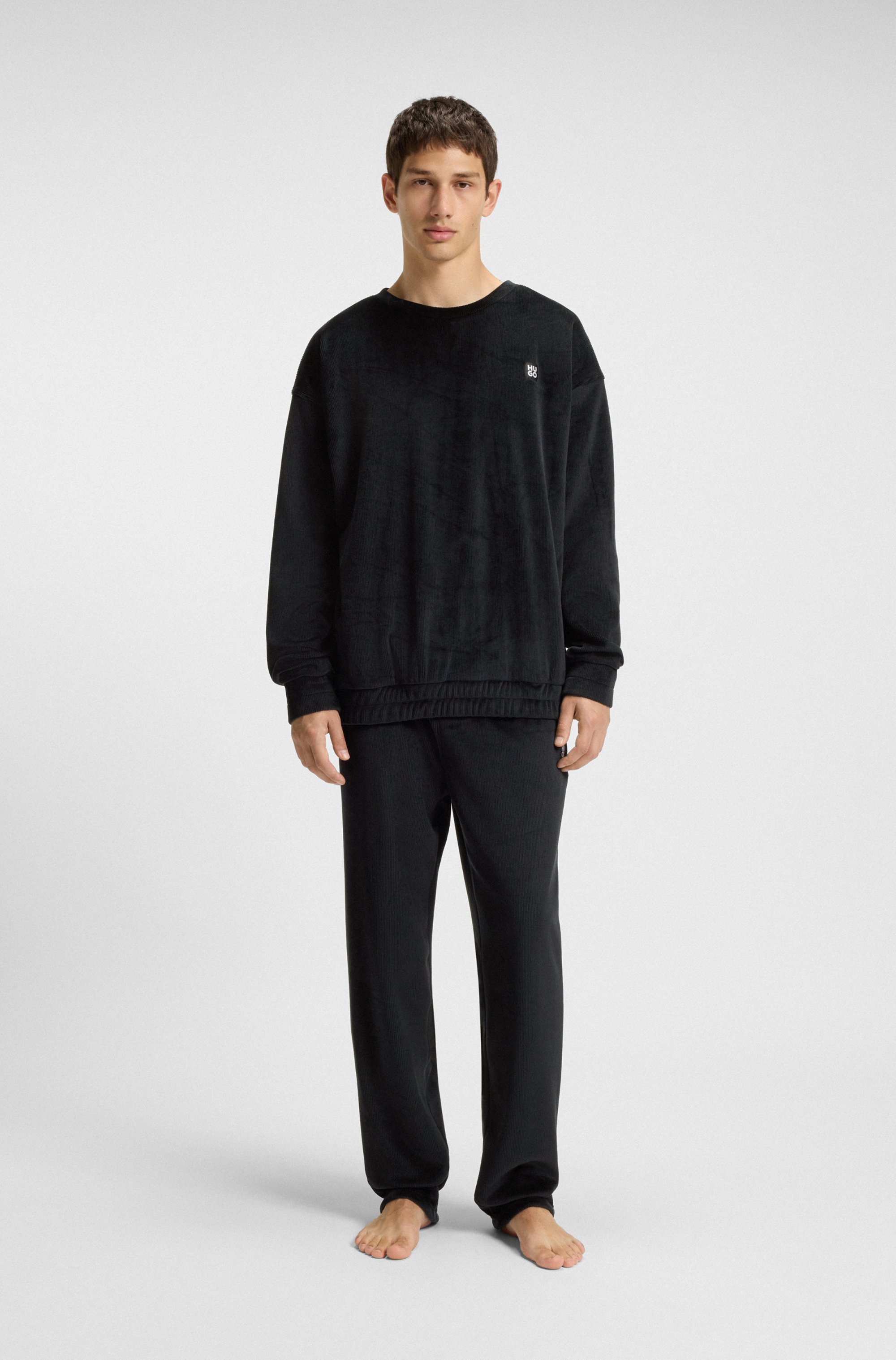Thumbnail - HUGO Underwear Sweathose relaxed fit, elastischer Bund, Samt-Qualität