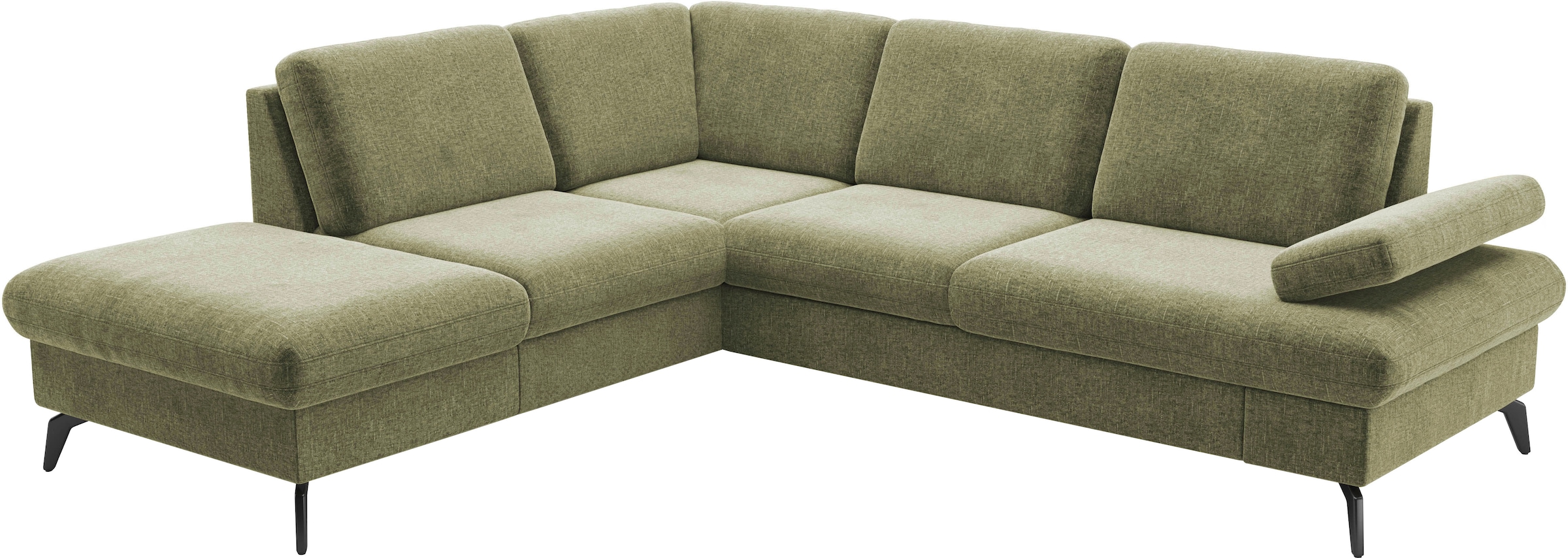 sit&more Ecksofa »Morris Jubi L-Form«, inkl. Armteilfunktion und 1 Zierkissen, wahlweise mit Bettfunktion