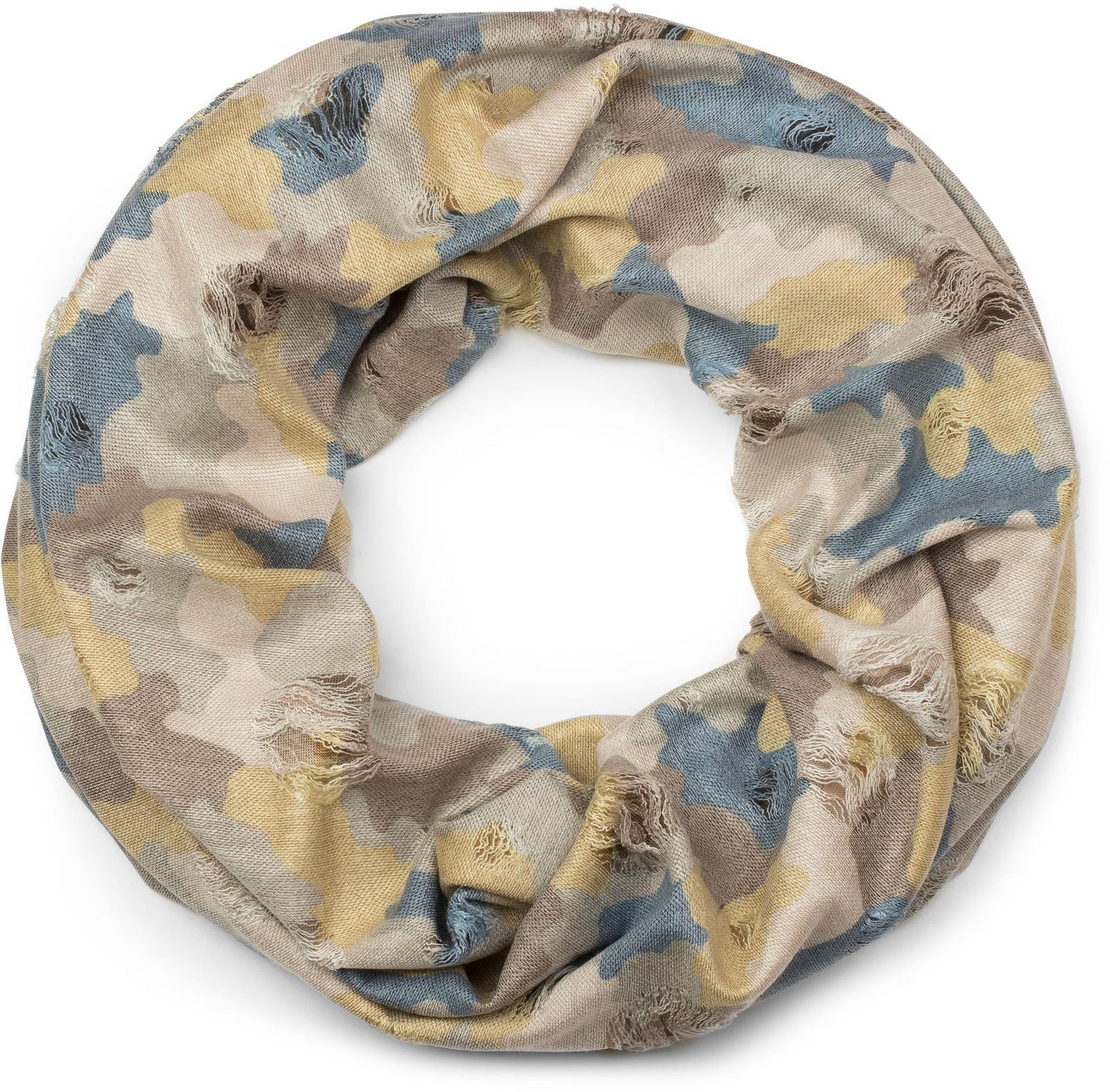 styleBREAKER Loop »Destroyed Loop mit Camouflage Muster« 1 Stk.