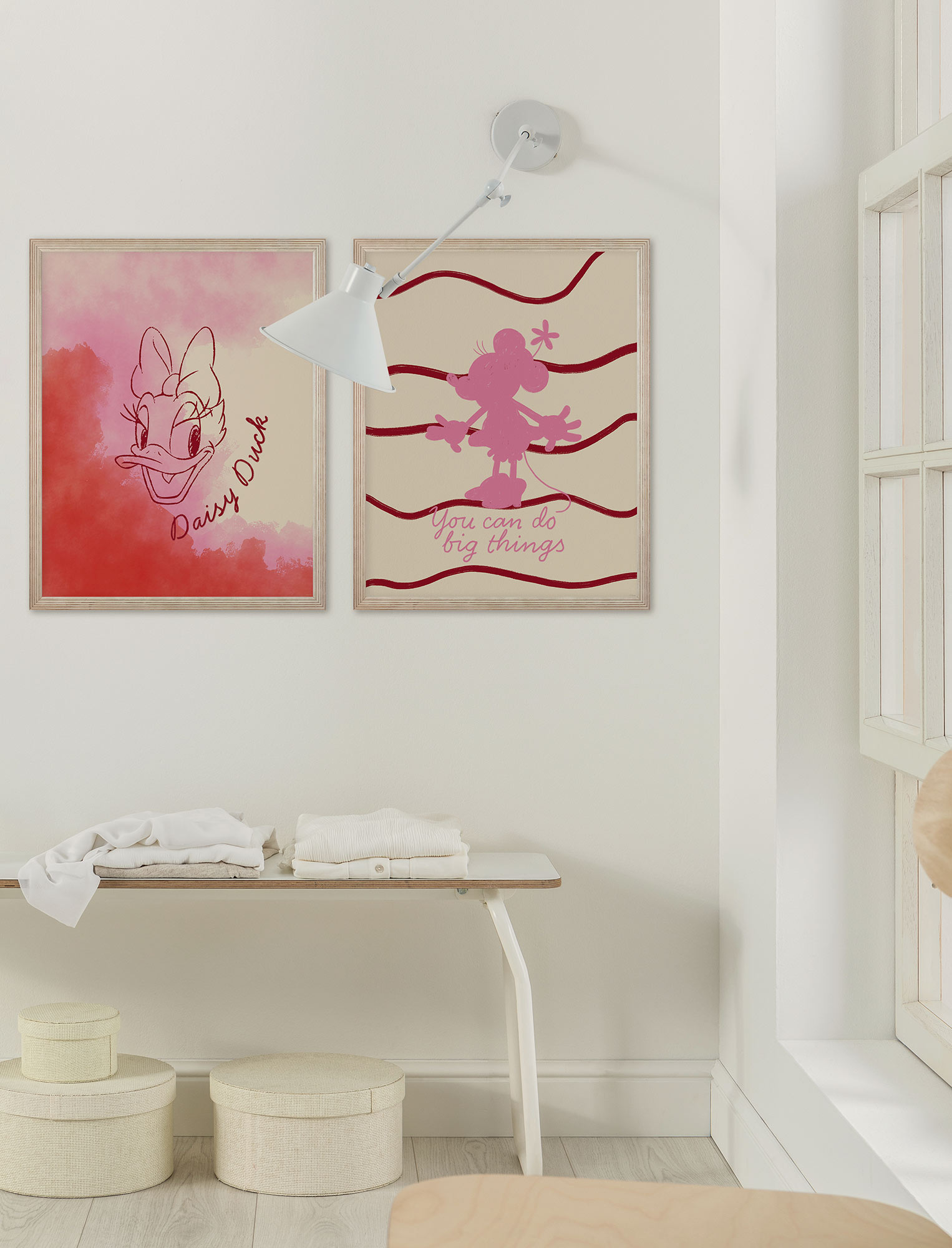 Thumbnail - Komar Wandbild "Disney Minnie Mouse You Can Do Big Things" Disney Set, 1 Stk. tlg. 40 x 50 cm (Breite x Höhe) - Kinderzi...