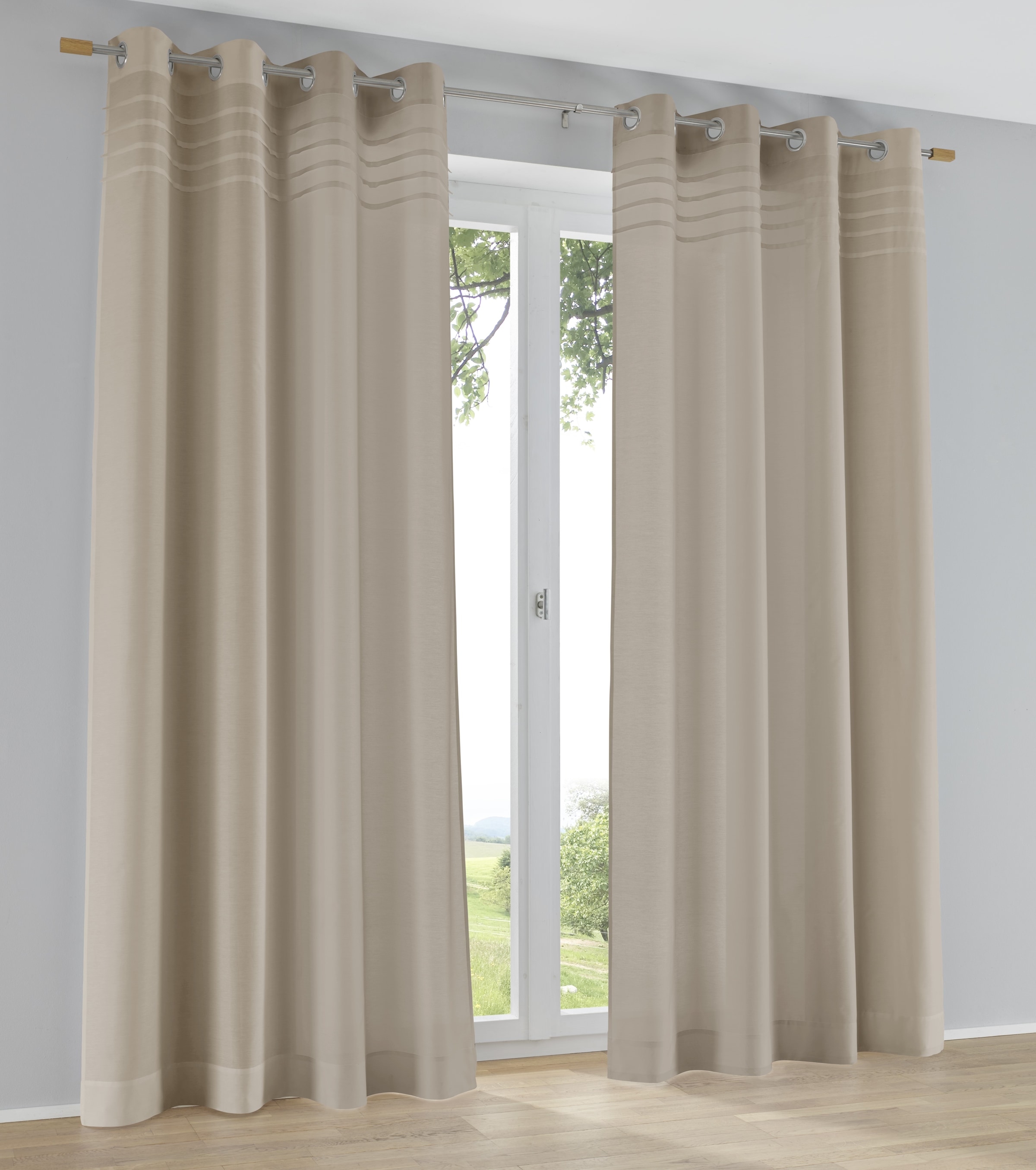 Kutti Vorhang "Kessy" Ösen 1 Stk. tlg. Eleganter Uni-Vorhang mit dekorative günstig online kaufen