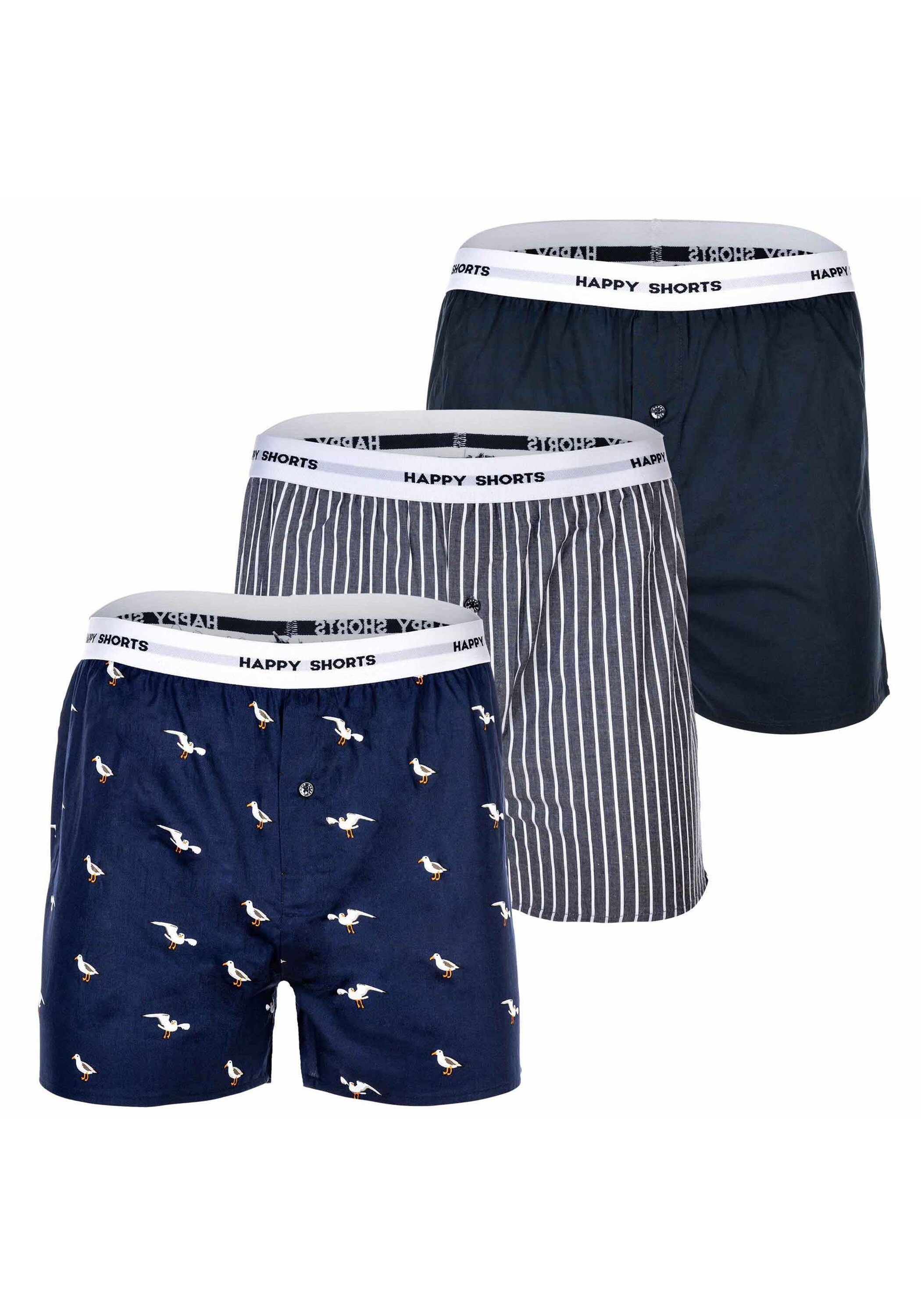 HAPPY SHORTS Boxershorts "Web-Boxershorts 3er Pack"