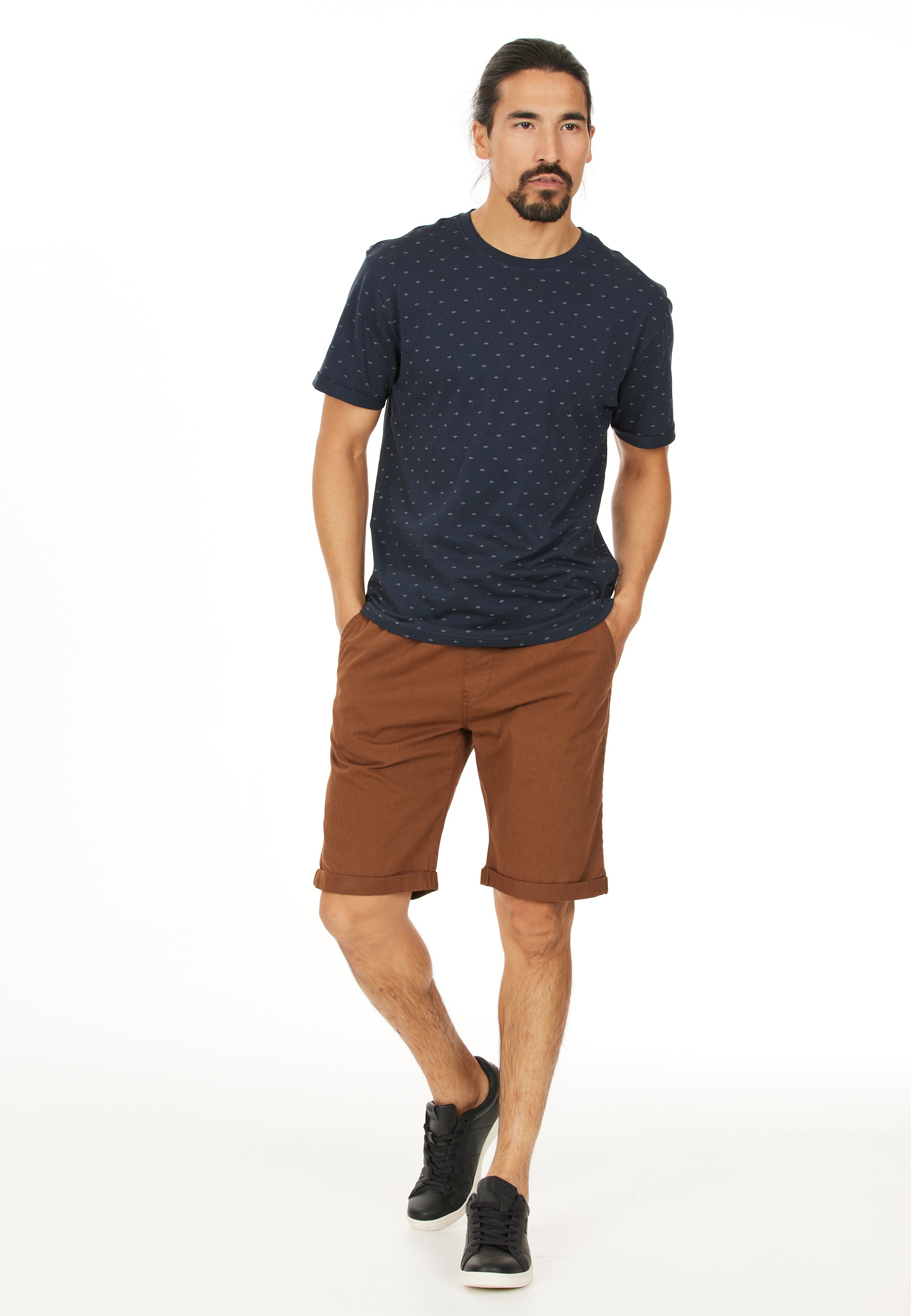 CRUZ T-Shirt »Kellaro«, mit dezentem Allover-Print