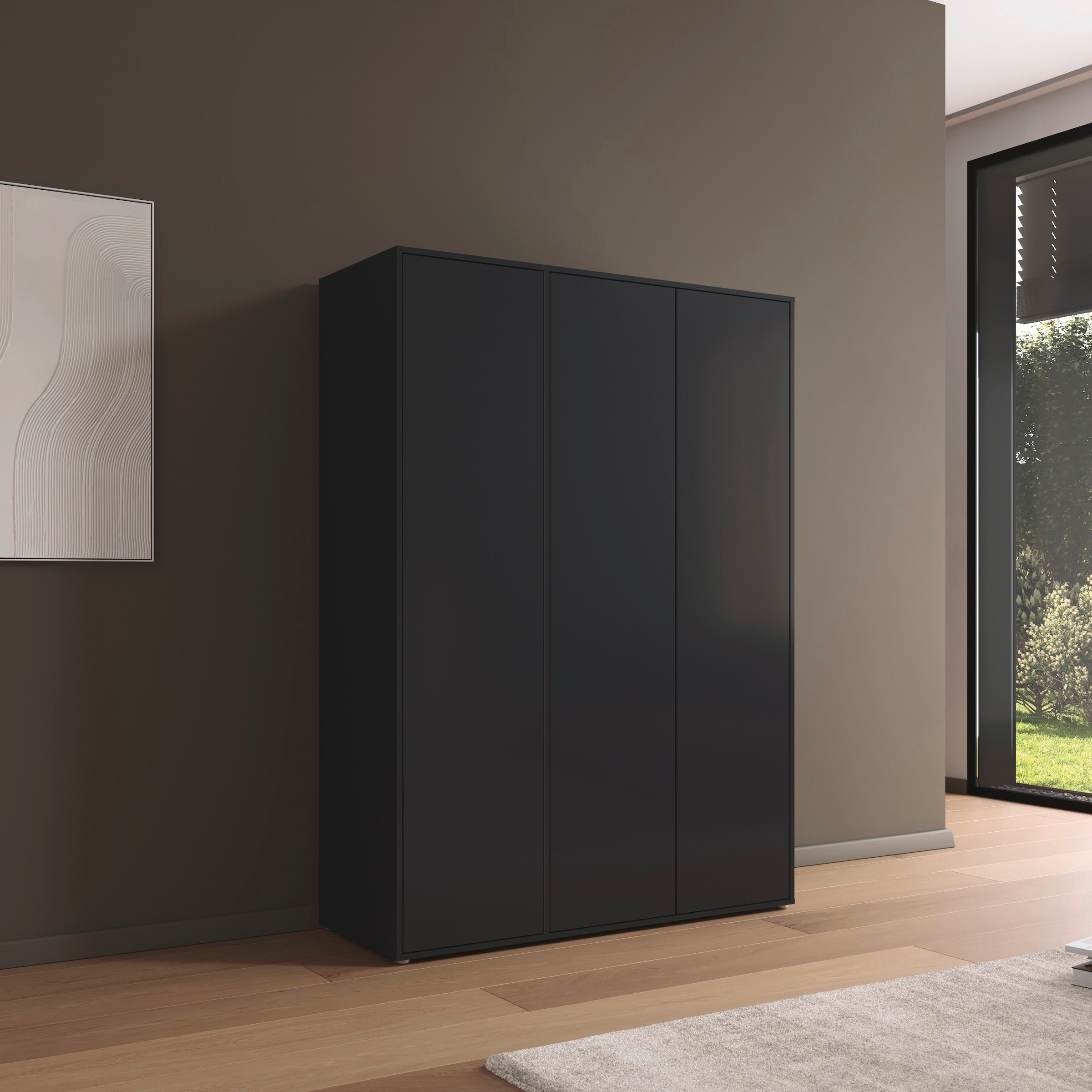 rauch Drehtürenschrank »Kleiderschrank Schrank Garderobe Wäscheschrank NABILA viel Stauraum«, (in 3 verschiedenen Ausstattungen BASIC/CLASSIC/PREMIUM), in 2 Breiten mit Push-to-Open Funktion TOPSELLER MADE IN GERMANY