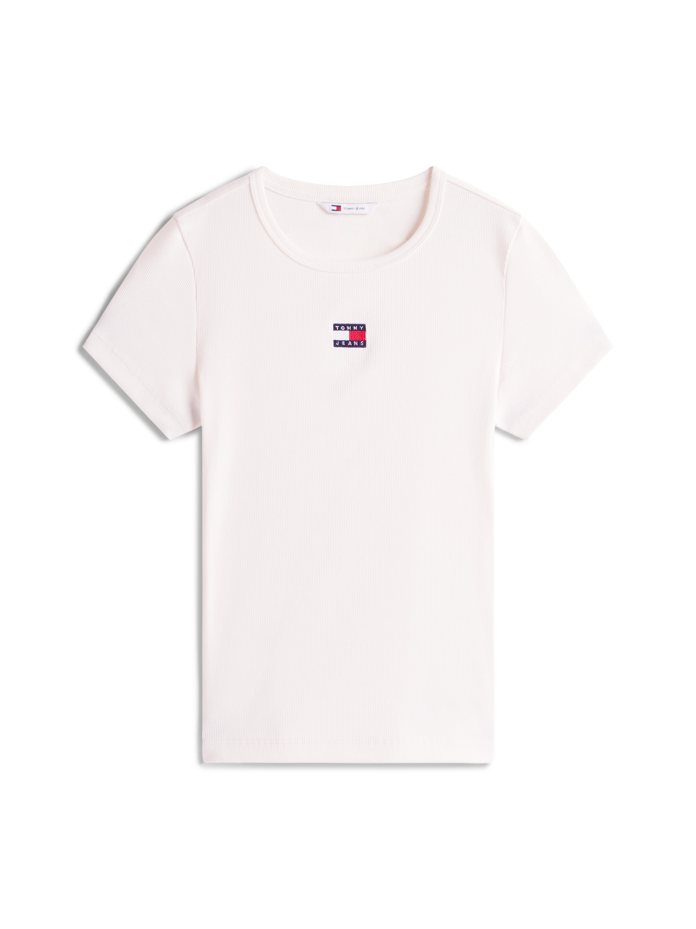 Tommy Jeans Kurzarmshirt »TJW SLIM BADGE RIB TEE«, mit gerippter Struktur