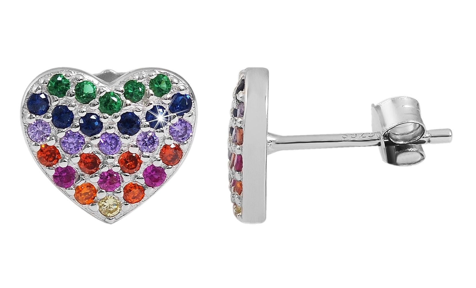 Adelia´s Paar Ohrhänger "Ohrringe – Ohrstecker aus 925 Silber mit Zirkonia" Zum Verschenken – ideal zum Jubiläum