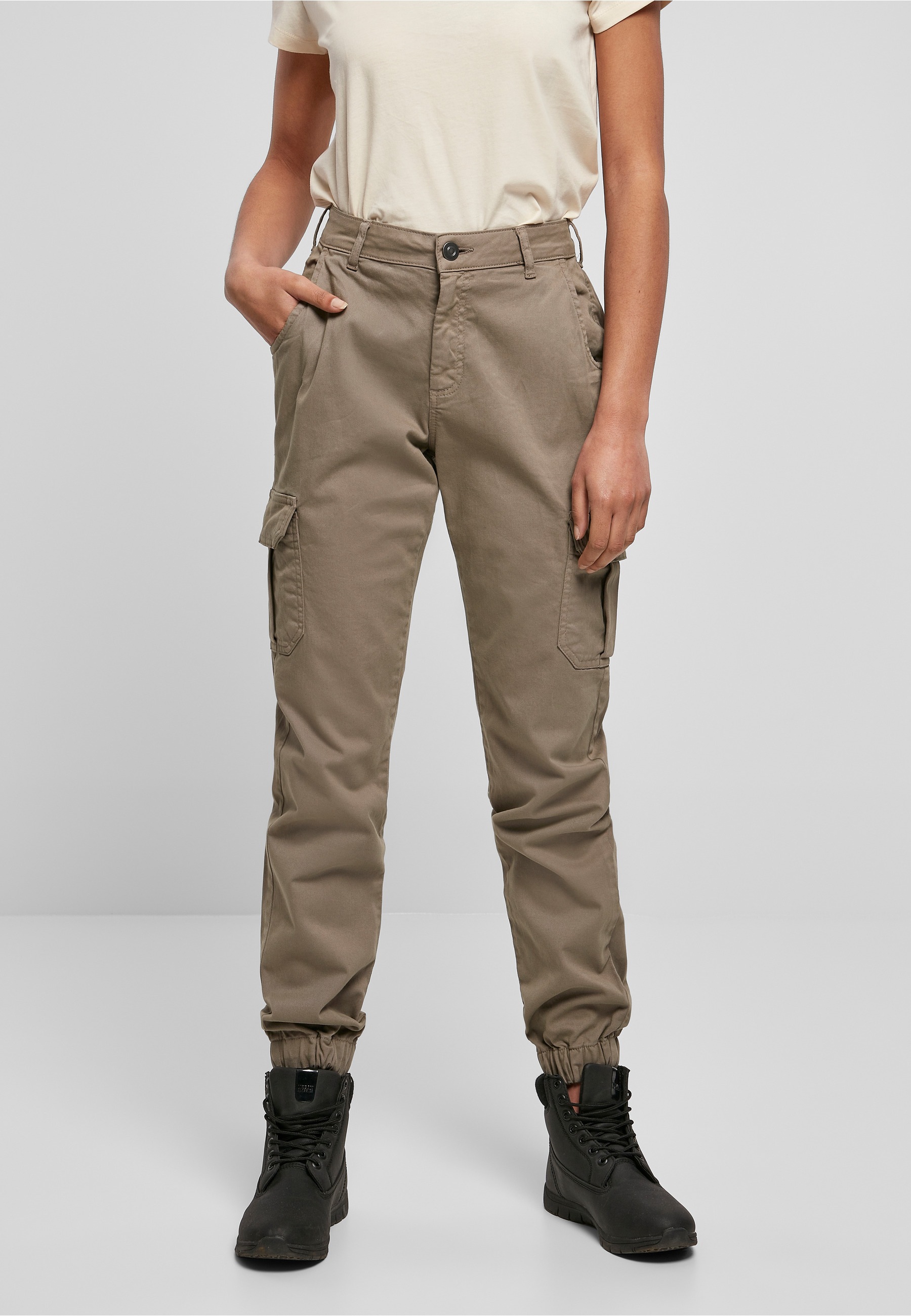 URBAN CLASSICS Cargohose »Urban Classics Damen Ladies High Waist Cargo Pants«