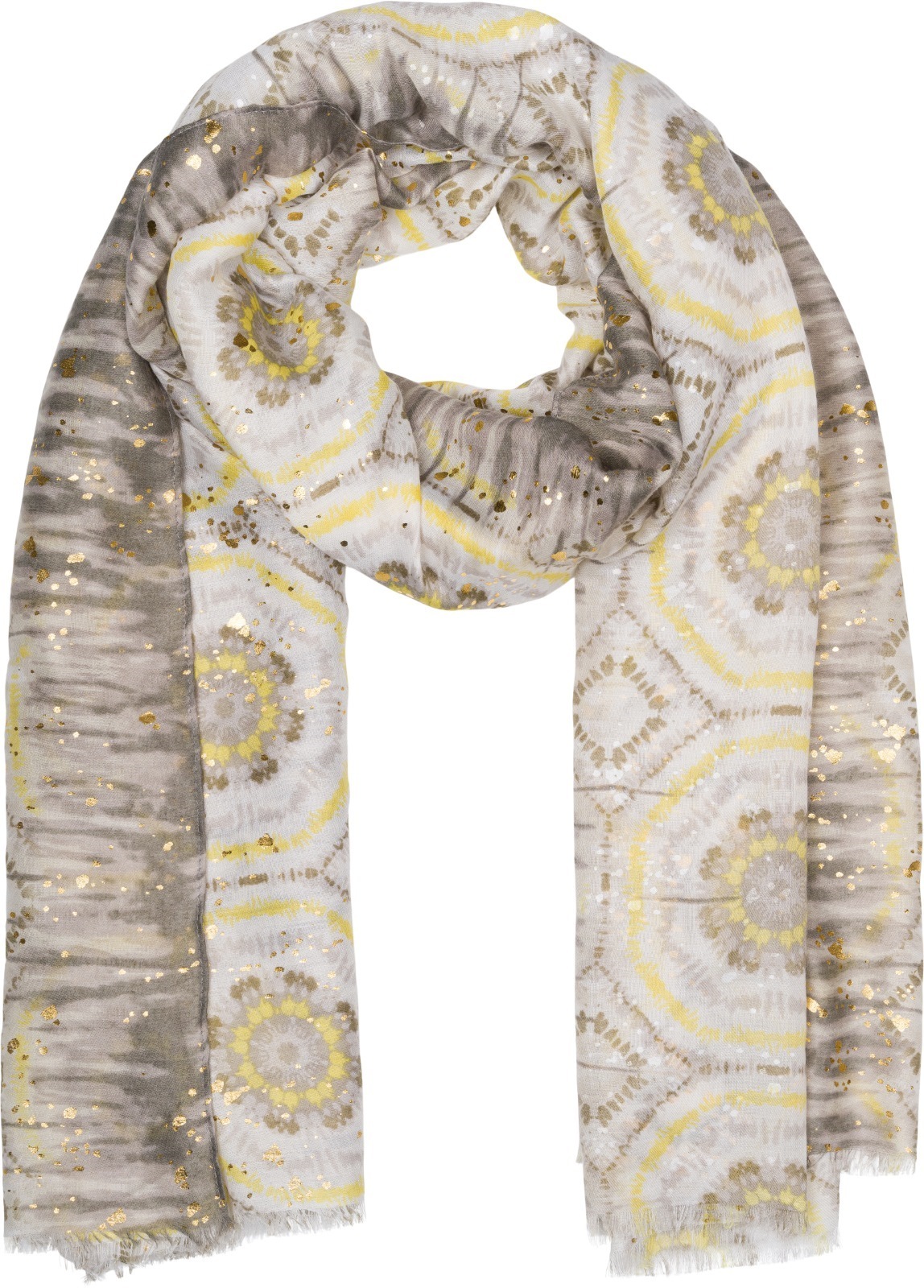styleBREAKER Schal "Schal mit Batik Muster Metallic" 1 Stk.