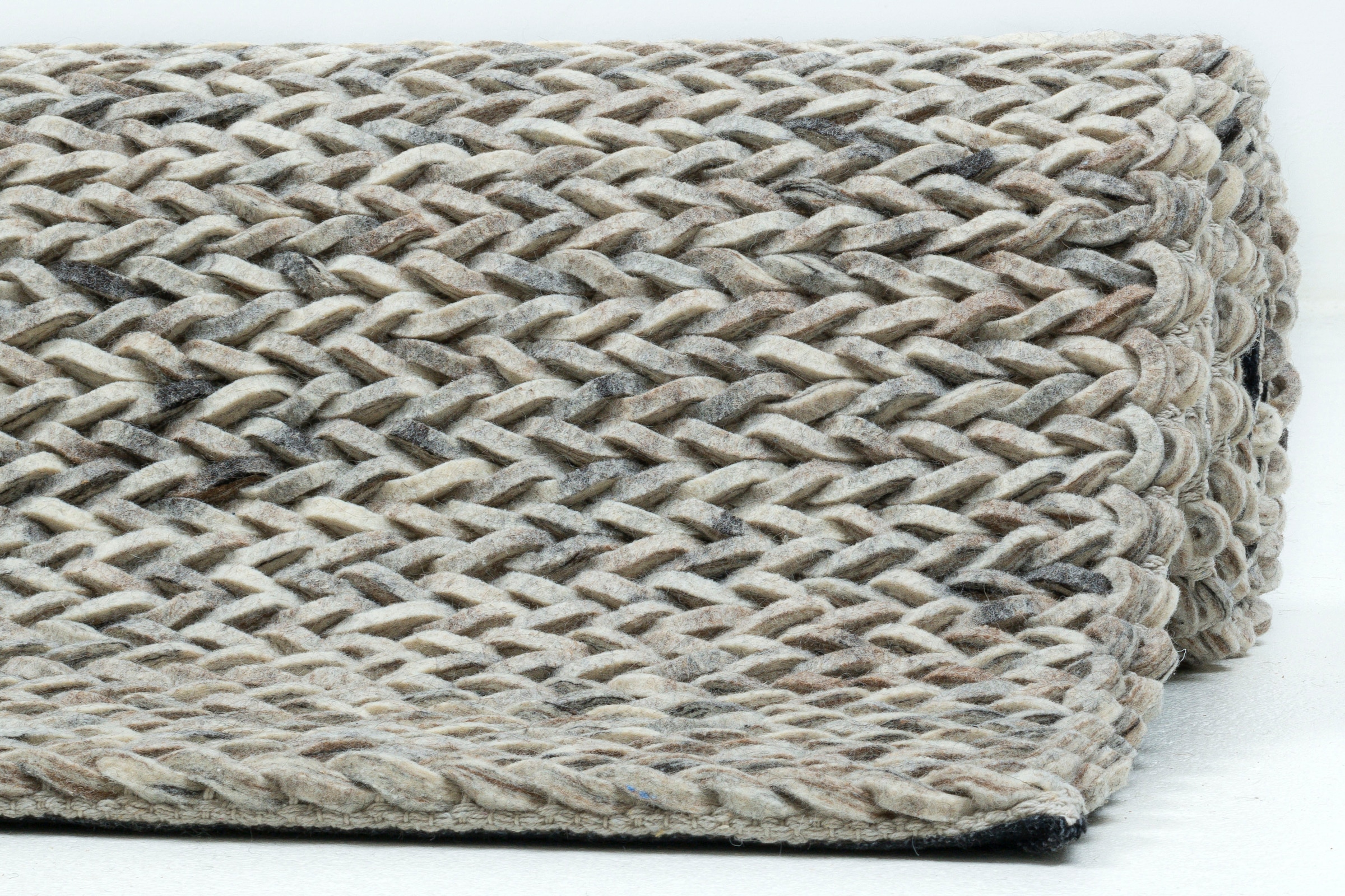 THEKO Wollteppich »Arlberg«, rechteckig, 23 mm Höhe, reine Wolle, Strickoptik, ideal im Wohnzimmer & Schlafzimmer