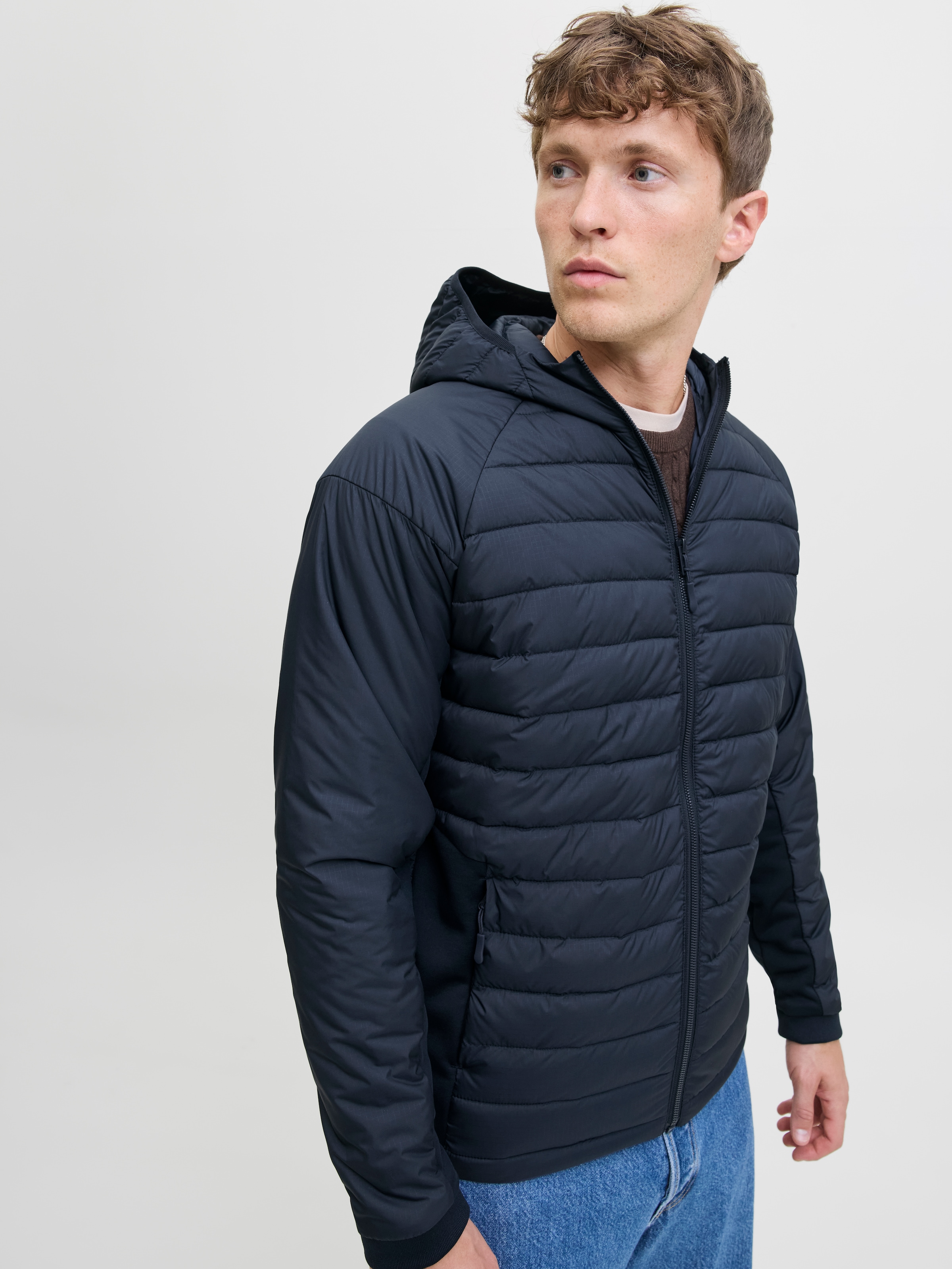 Jack & Jones Steppjacke "JJESTATE HYBRID JACKET NOOS" mit Kapuze mit Kapuze günstig online kaufen