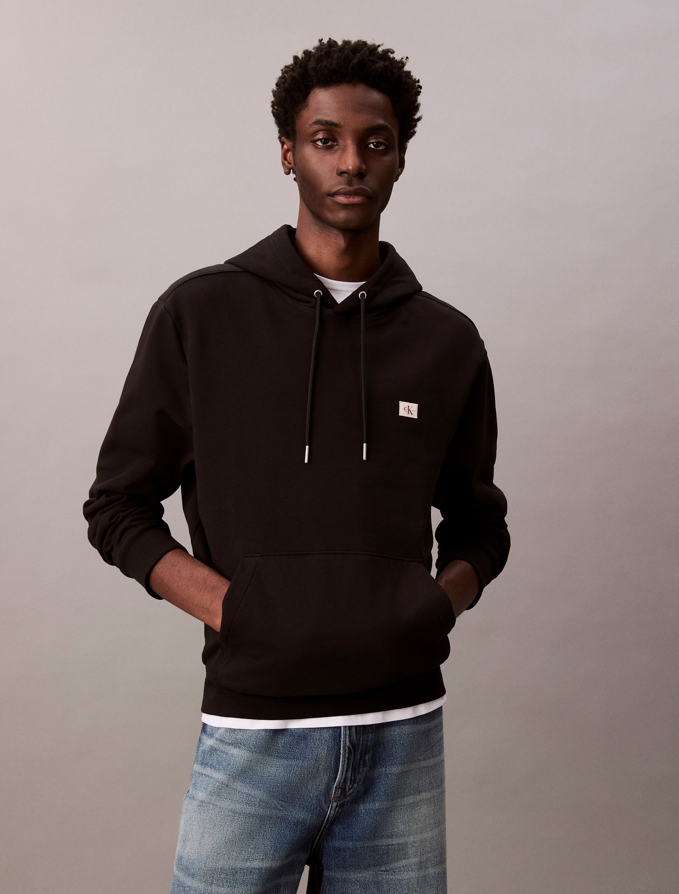 Calvin Klein Jeans Kapuzensweatshirt 400GSM TERRY BADGE HOODIE Mit Rundhals günstig online kaufen