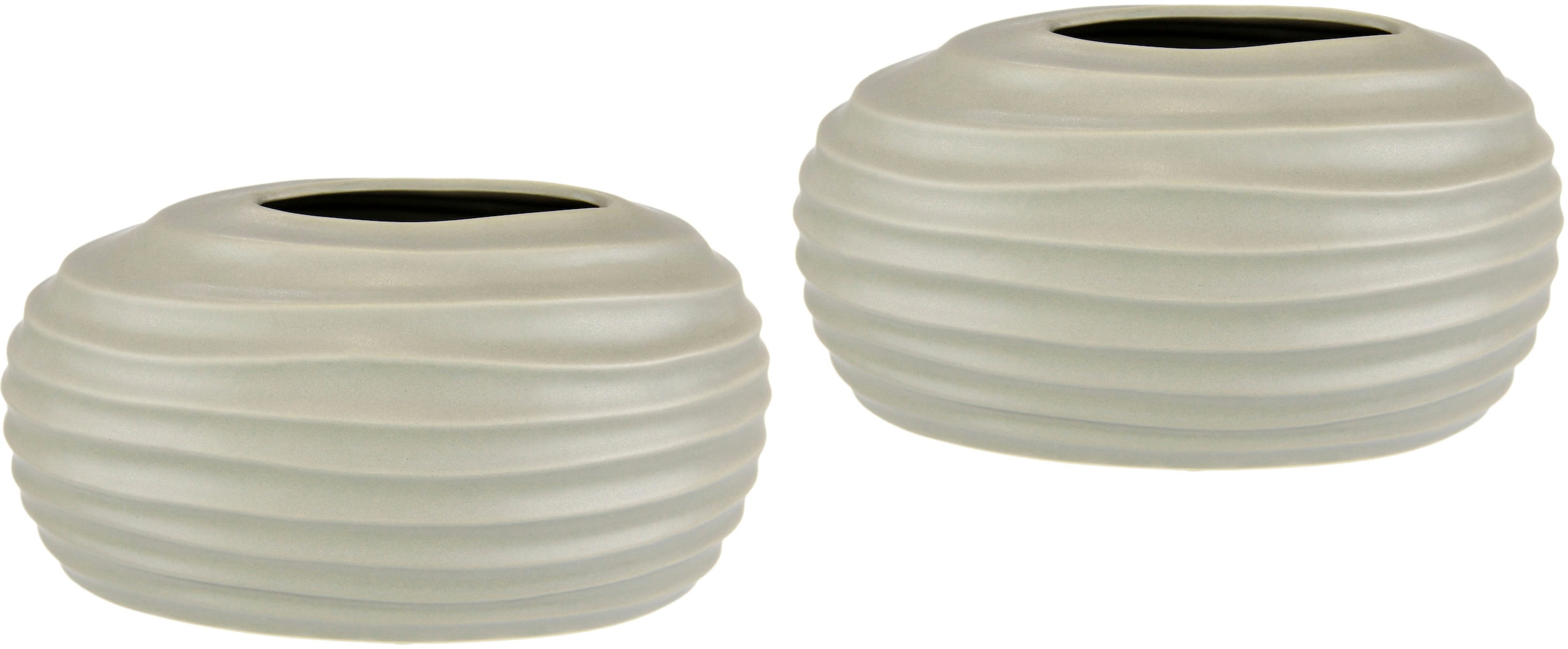 | Keramik BAUR Modern I.GE.A. 2er Dekovase Vase Küche Weiß kaufen »Keramik-Vase«, Set Kleine Tisch Pampasgras Büro