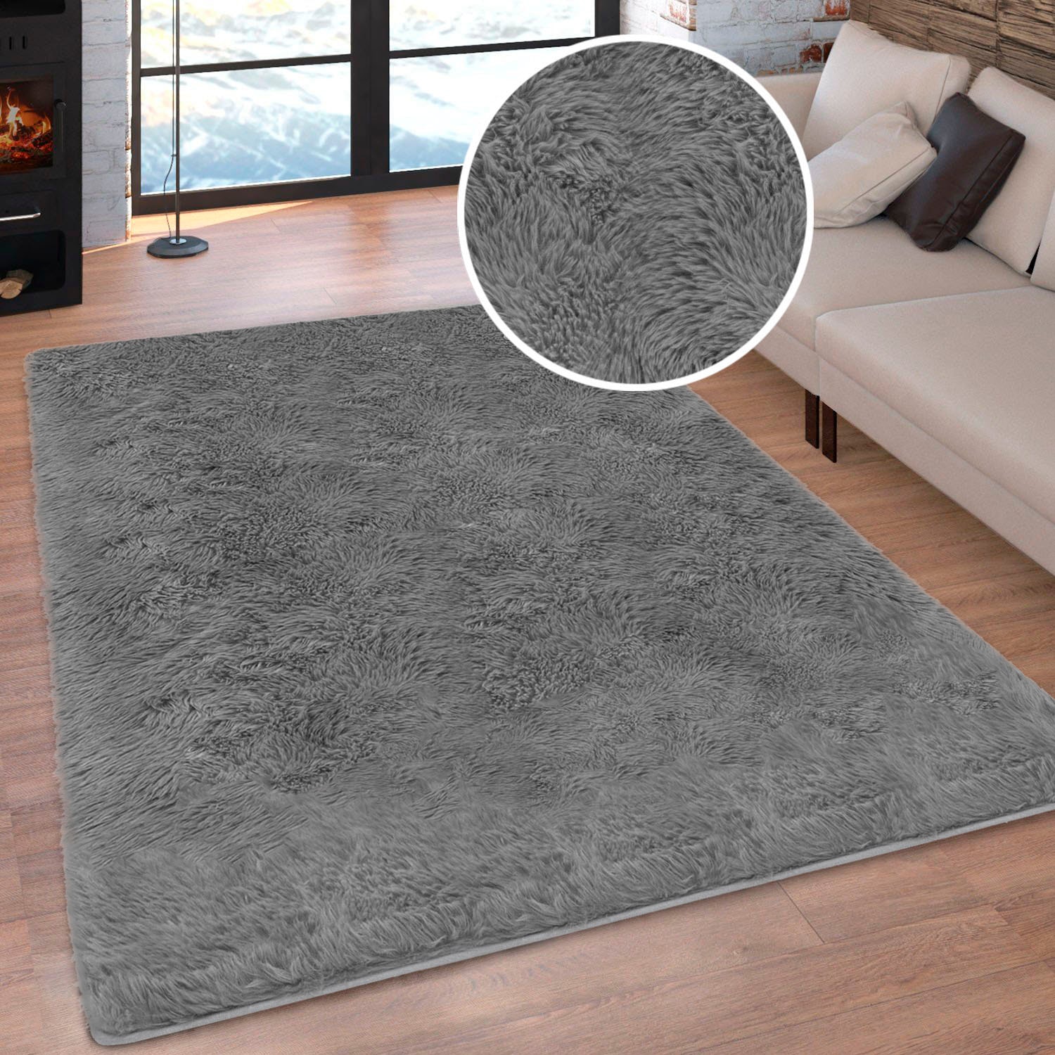 OTTO home Hochflor-Teppich "Silky, besonders weich und kuschelig, sehr dich günstig online kaufen