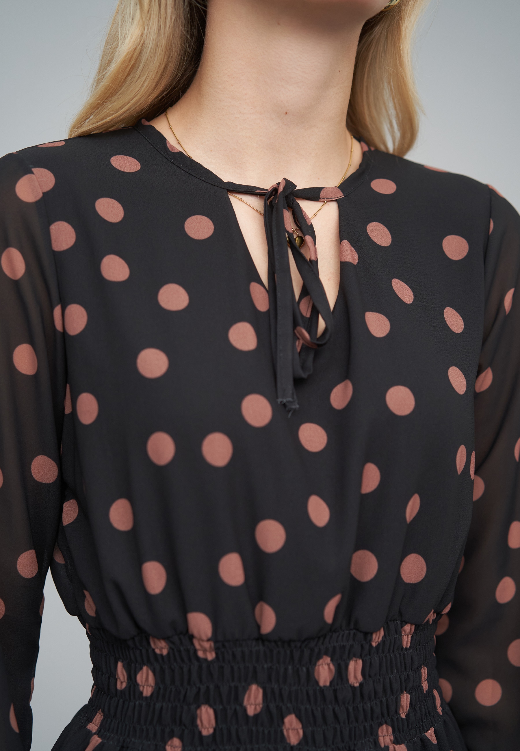 CLOUD 5IVE A-Linien-Kleid »CLOUD 5IVE Long-sleeve Dress Polka Dots« 1 tlg.