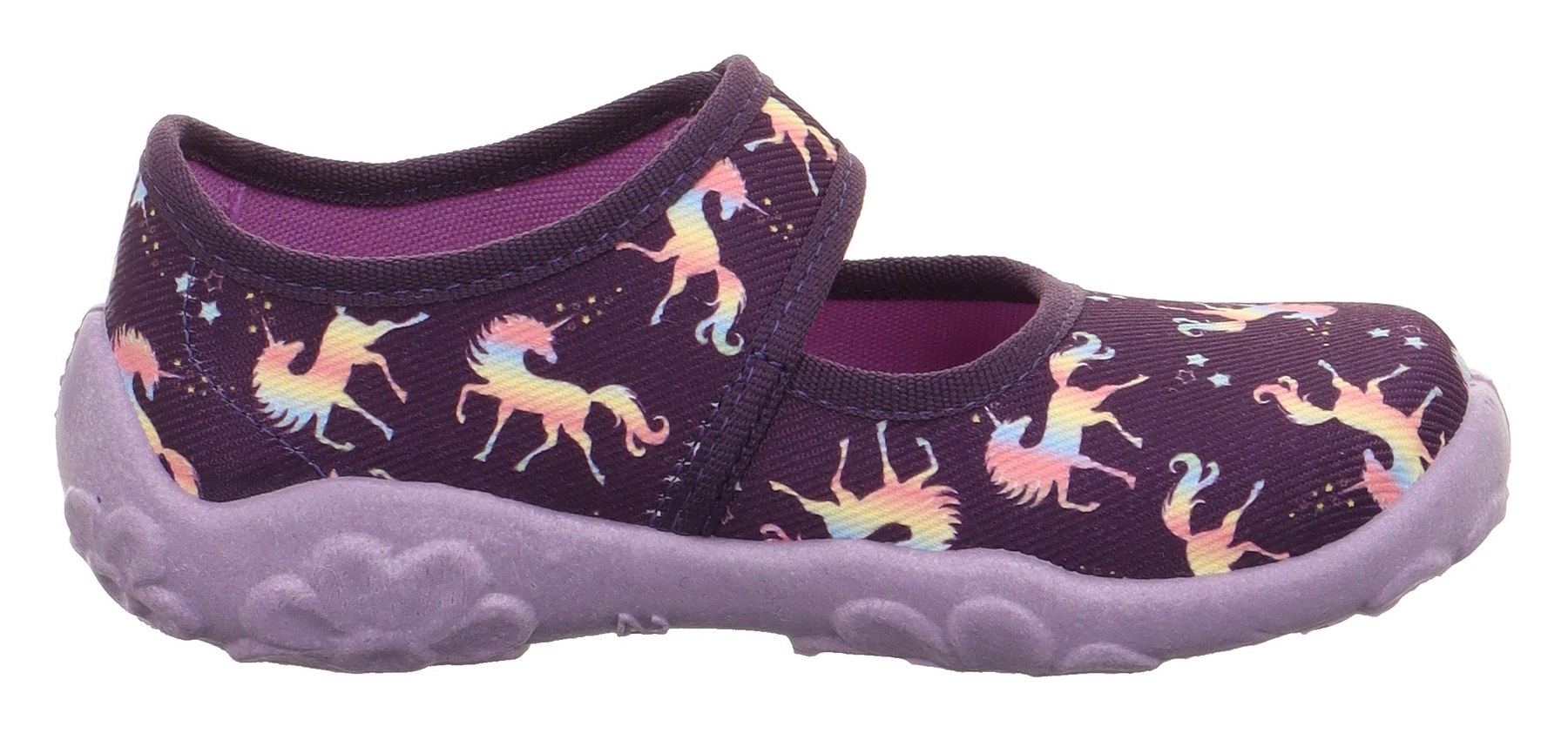 Superfit Hausschuh »BONNY WMS: Mittel«, Kindergartenschuh mit Einhorn-Motiv, Größenschablone zum Download