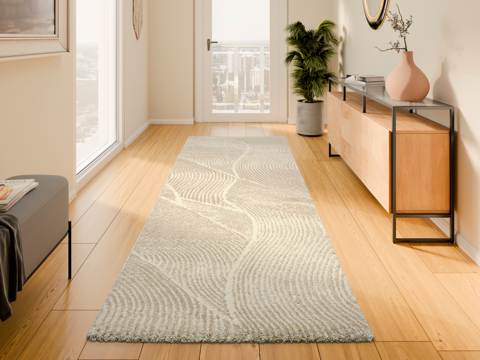 OCI DIE TEPPICHMARKE "LIV PATH, auch als Läufer und in Rund" rechteckig 20 mm Höhe hochwertiger Design Teppich, pflegeleicht, auch in quadratisch