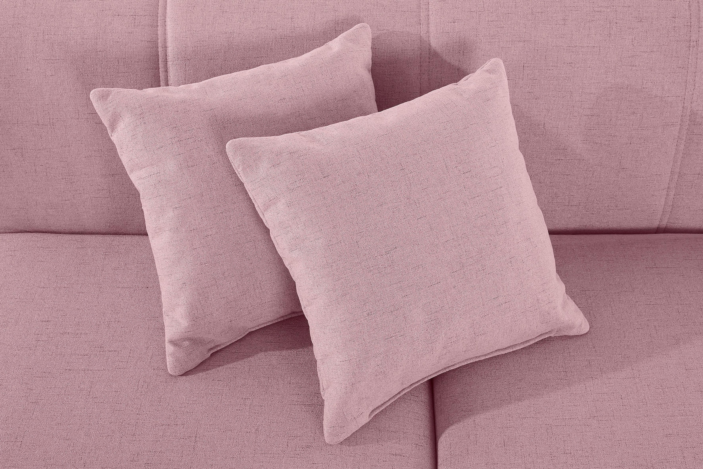 DOMO collection Ecksofa »Bero, elegant und zeitlos, flache Armlehnen, L-Form«, fester Sitzkomfort, wahlweise mit Bettfunktion
