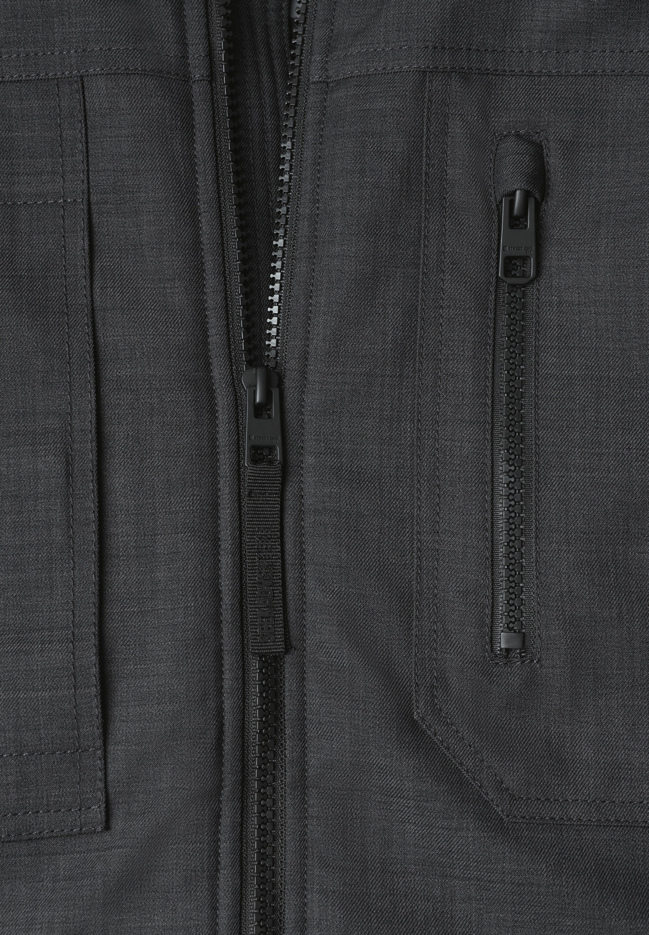 STREET ONE MEN Kurzjacke ohne Kapuze im Melange Look