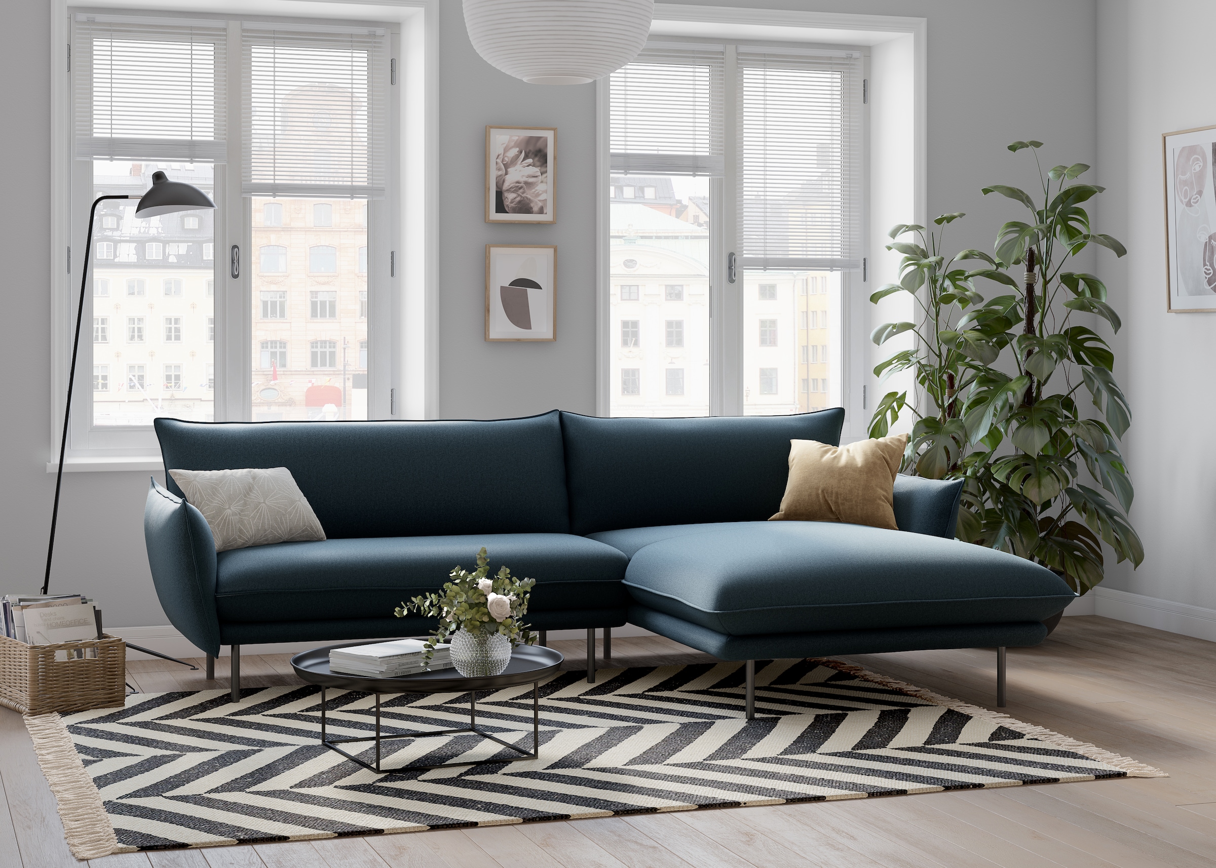 OTTO home Ecksofa "Stine L-Form" Besonderes Design durch Kissenoptik und Ke günstig online kaufen