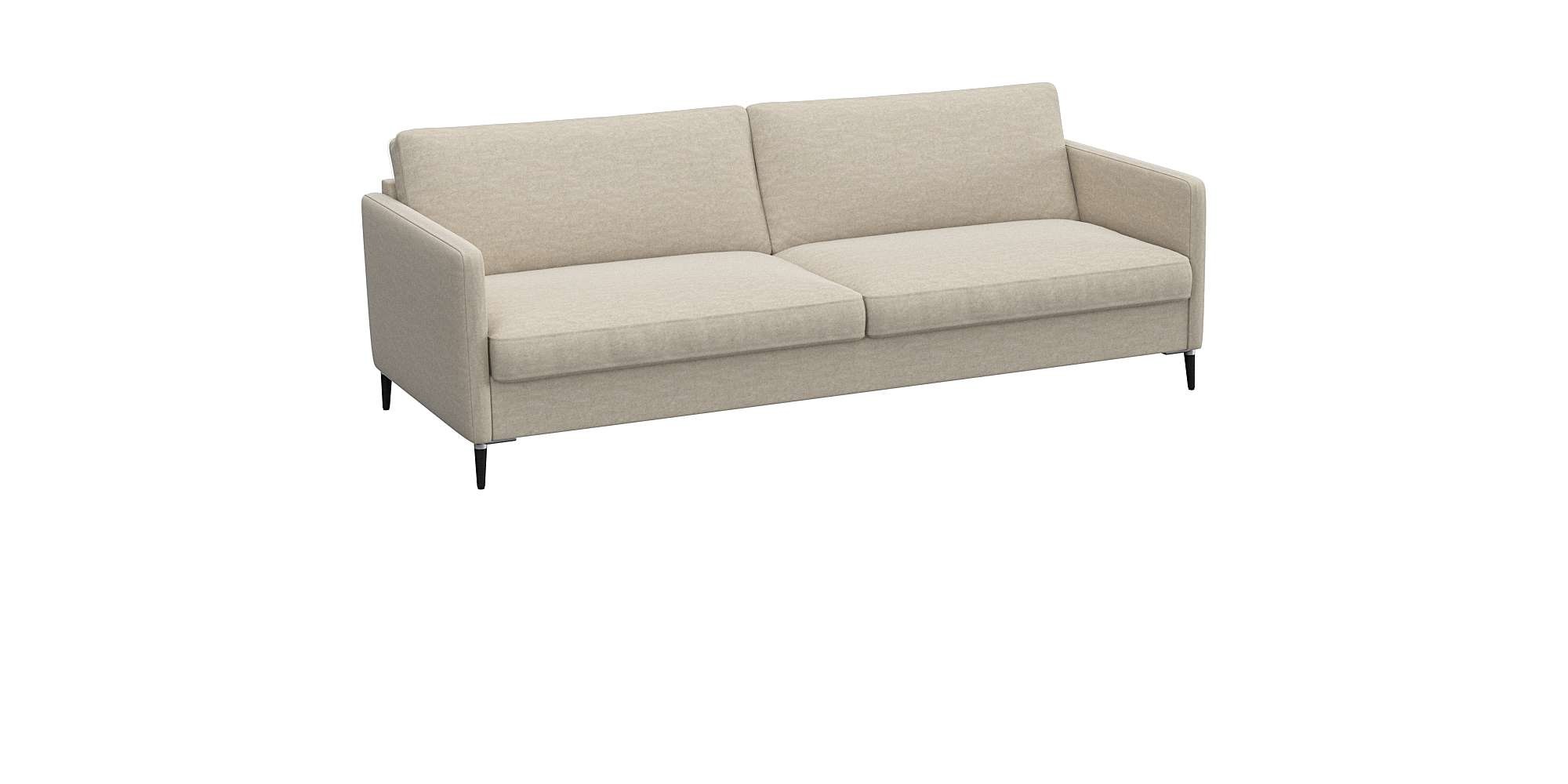 FLEXLUX 3-Sitzer »Fiore, super Sitzkomfort durch Kaltschaum im Sitz«, schmale Armlehnen, Füße Alu+schwarz
