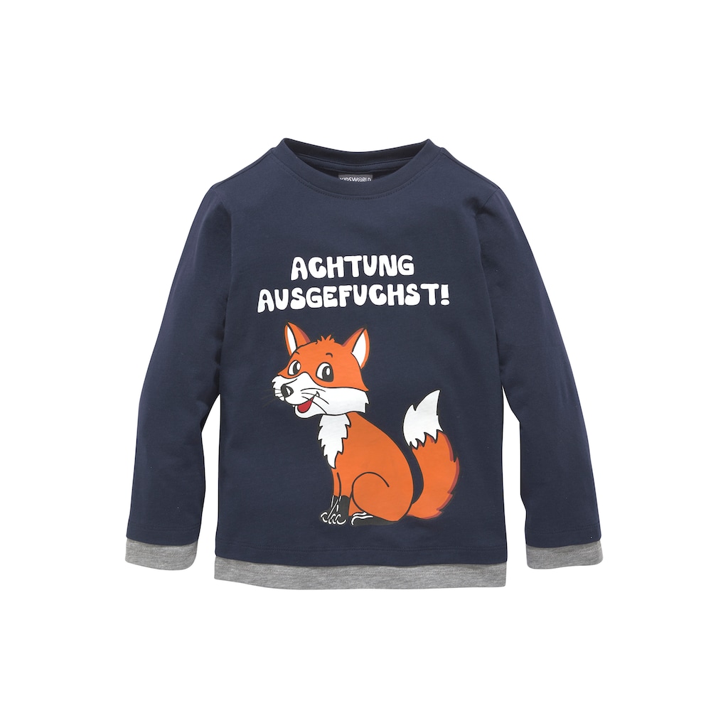 KIDSWORLD Langarmshirt »ACHTUNG AUSGEFUCHST«