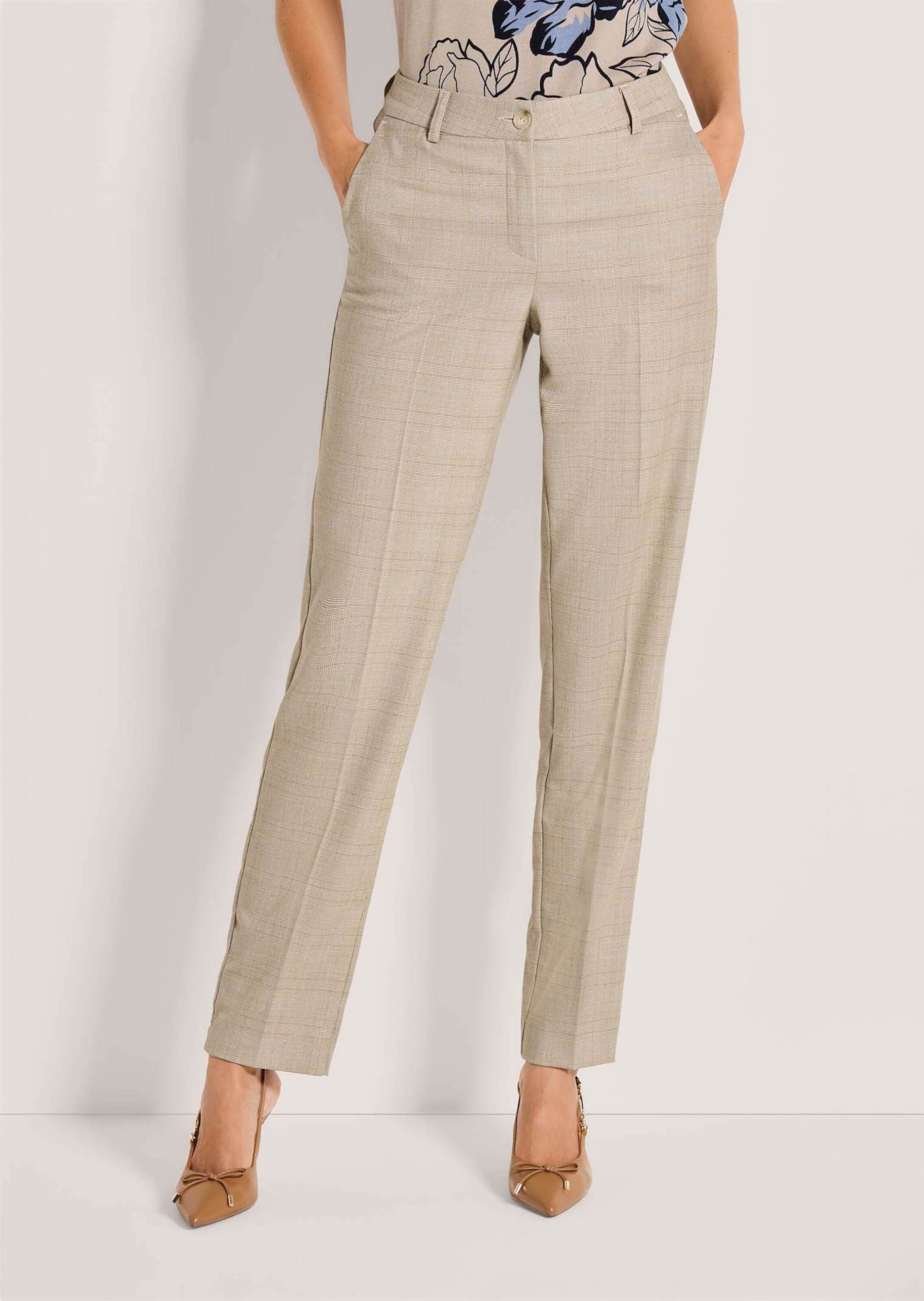 MADELEINE Stoffhose »Chinohose Glencheck-Hose mit Bügelfalten«