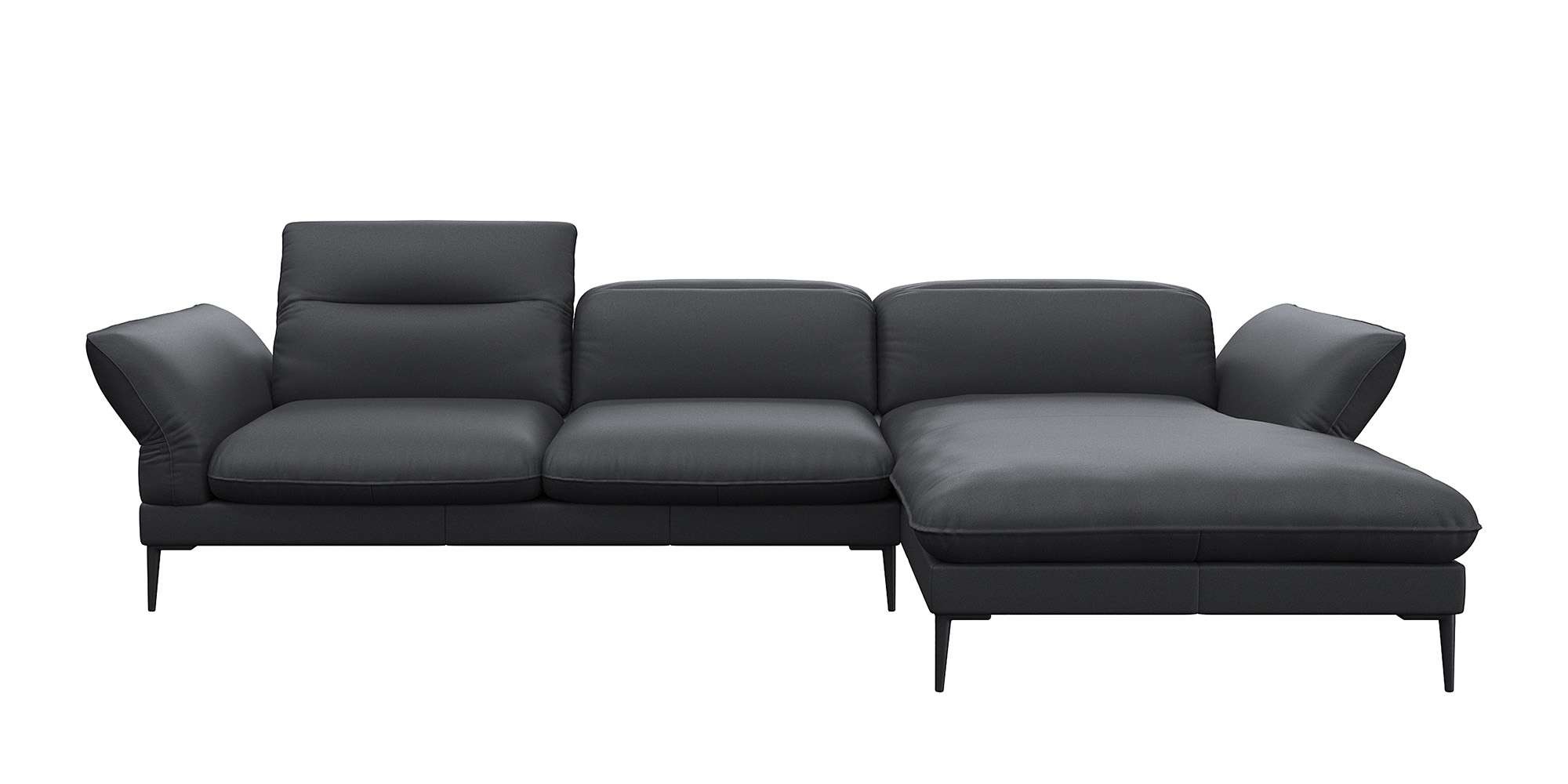 FLEXLUX Ecksofa »Salino, Funktionssofa mit Recamiere, Relaxsofa, Ecksofa«, Sofa mit Arm- und Kopfteil-Verstellungen, Kaltschaum & Stahl-Wellen