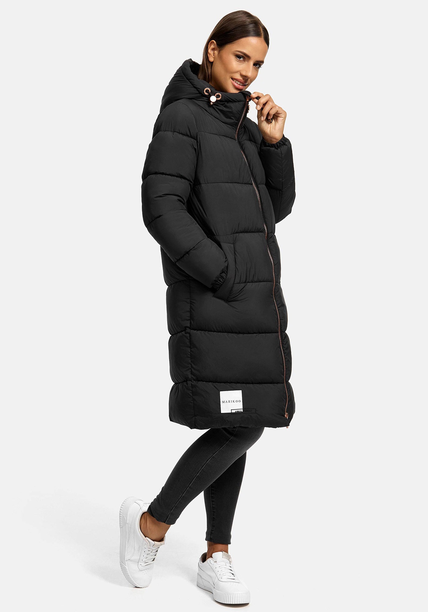 Thumbnail - Marikoo Winterjacke "Nomadiaa", Lange Damen Winterjacke