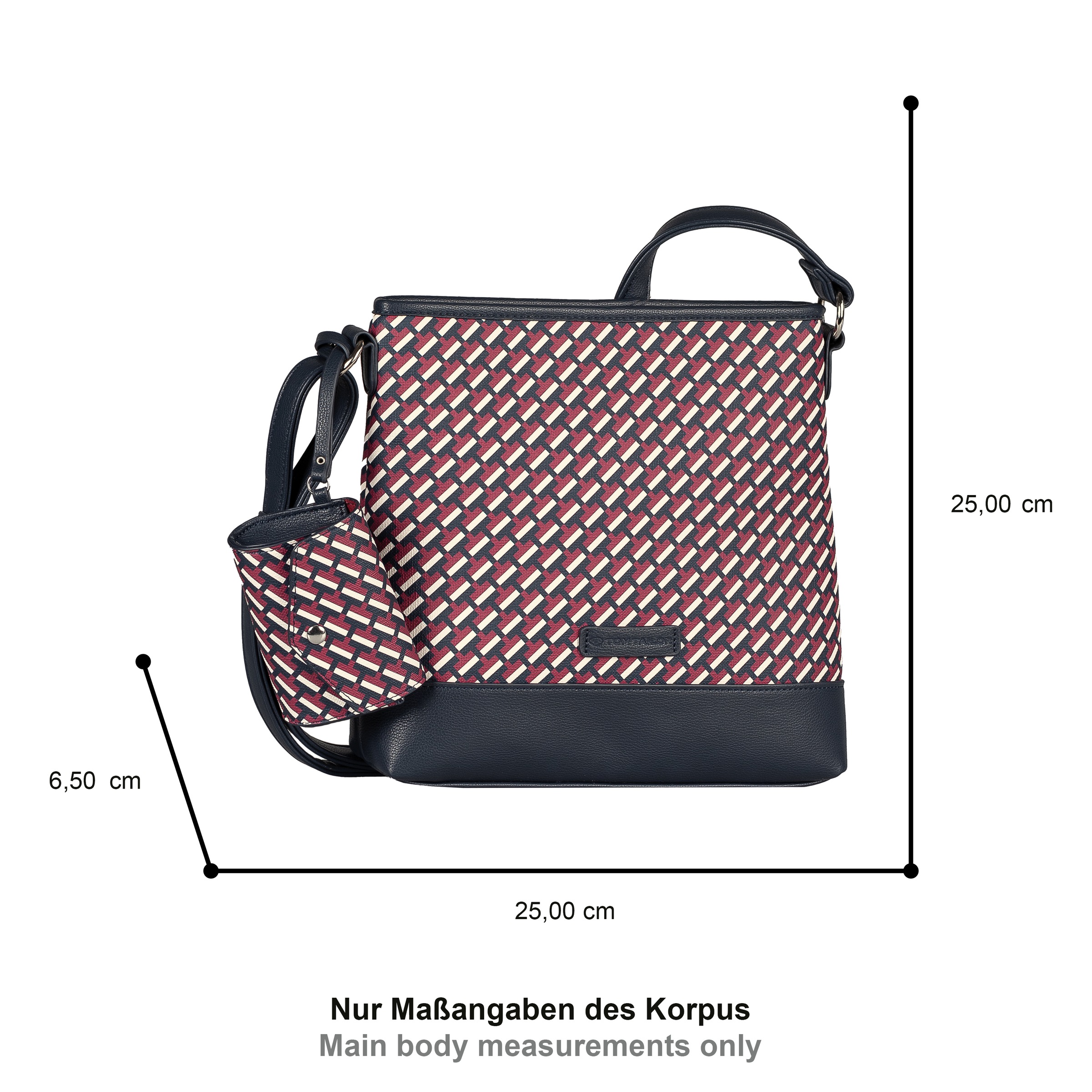 TOM TAILOR Umhängetasche "Xenia" mit raffiniert geometrischen "T" Print des günstig online kaufen