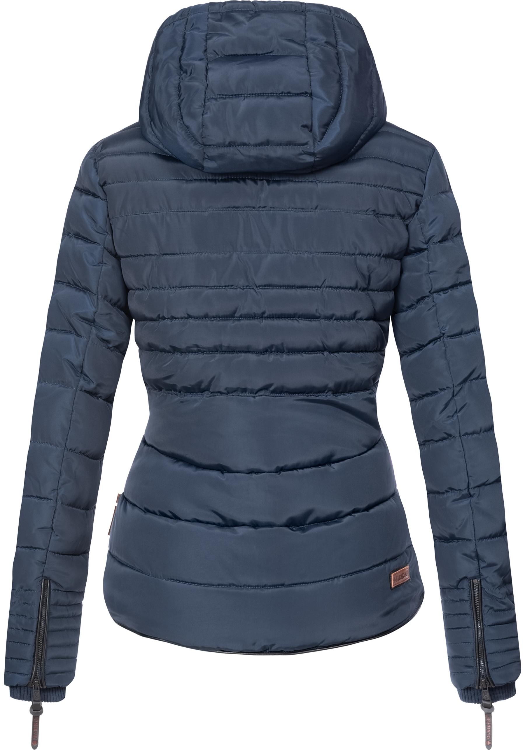 Marikoo Winterjacke »Amber«, mit Kapuze, stylische Steppjacke mit Teddyfutter