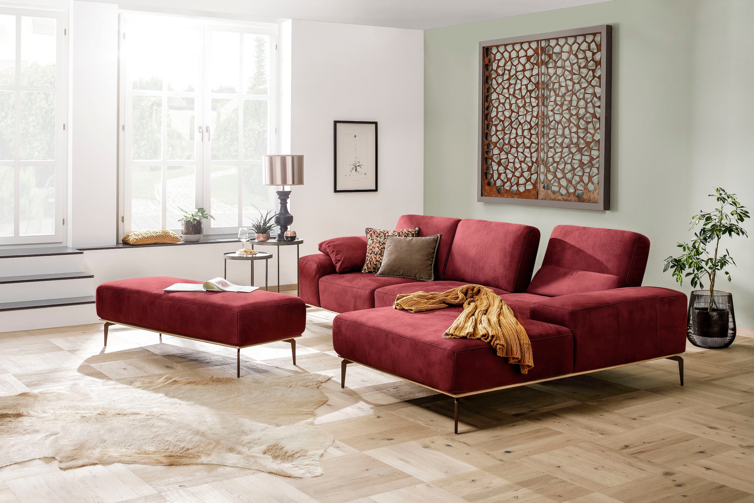 W.SCHILLIG Ecksofa "run, Designsofa mit tollem Sitzkomfort, L-Form", mit Ho günstig online kaufen