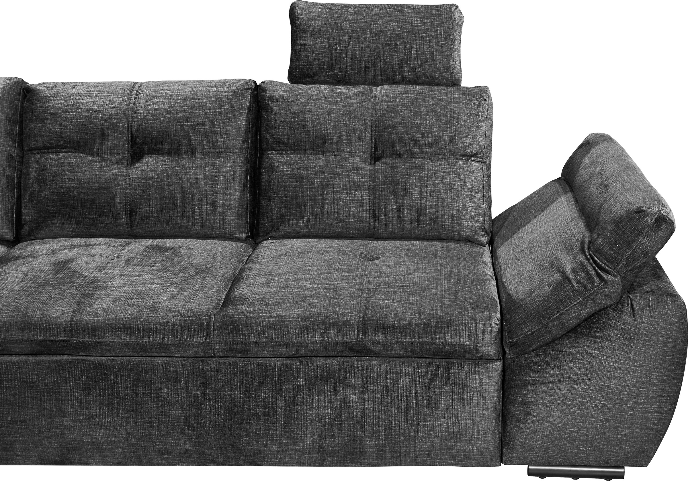 ED EXCITING DESIGN Ecksofa »Alija L-Form«, mit Bettfunktion, Bettkasten, Armteilverstellung & Kopfstützen